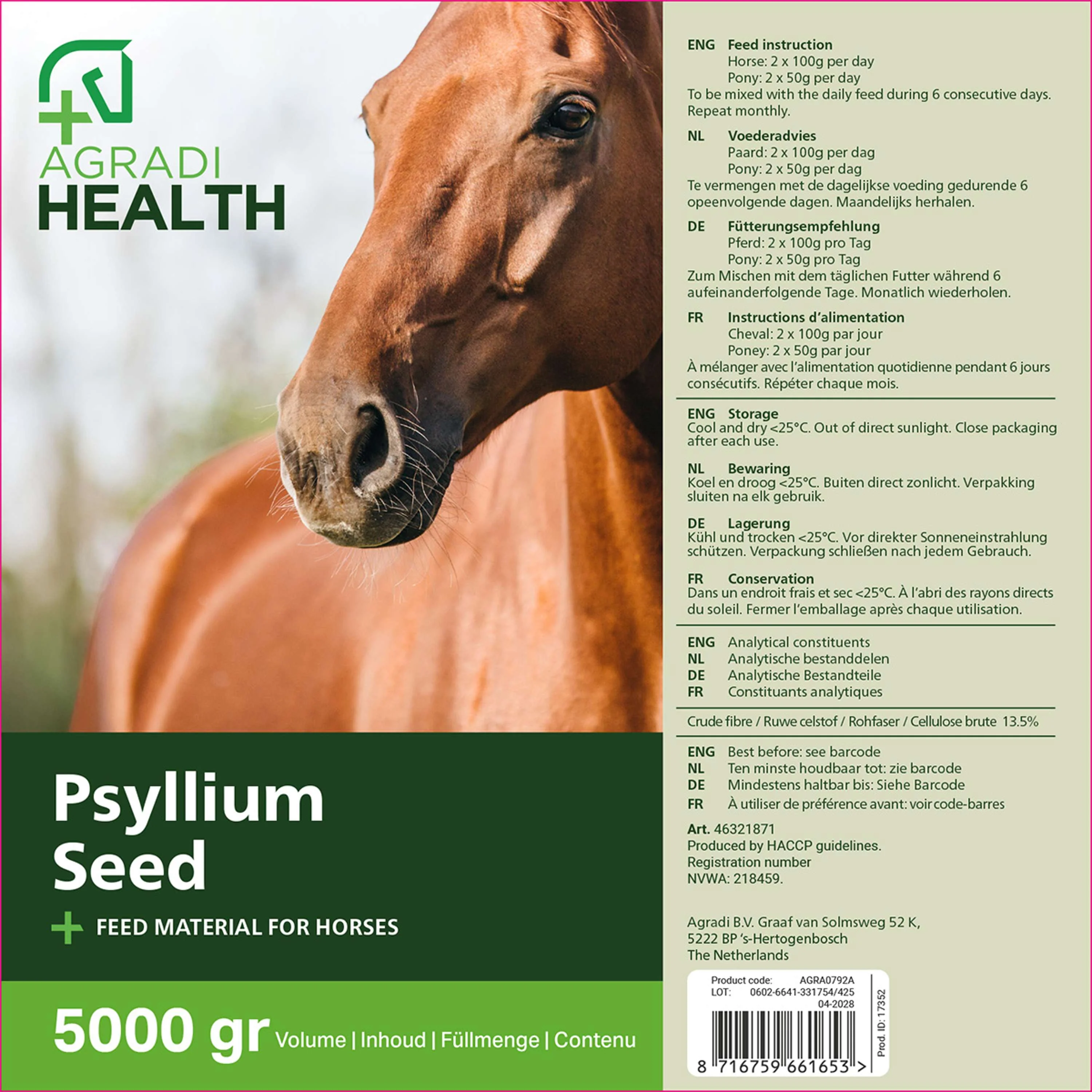 Agradi Health Psyllium Emballage Remplissage - Image 8