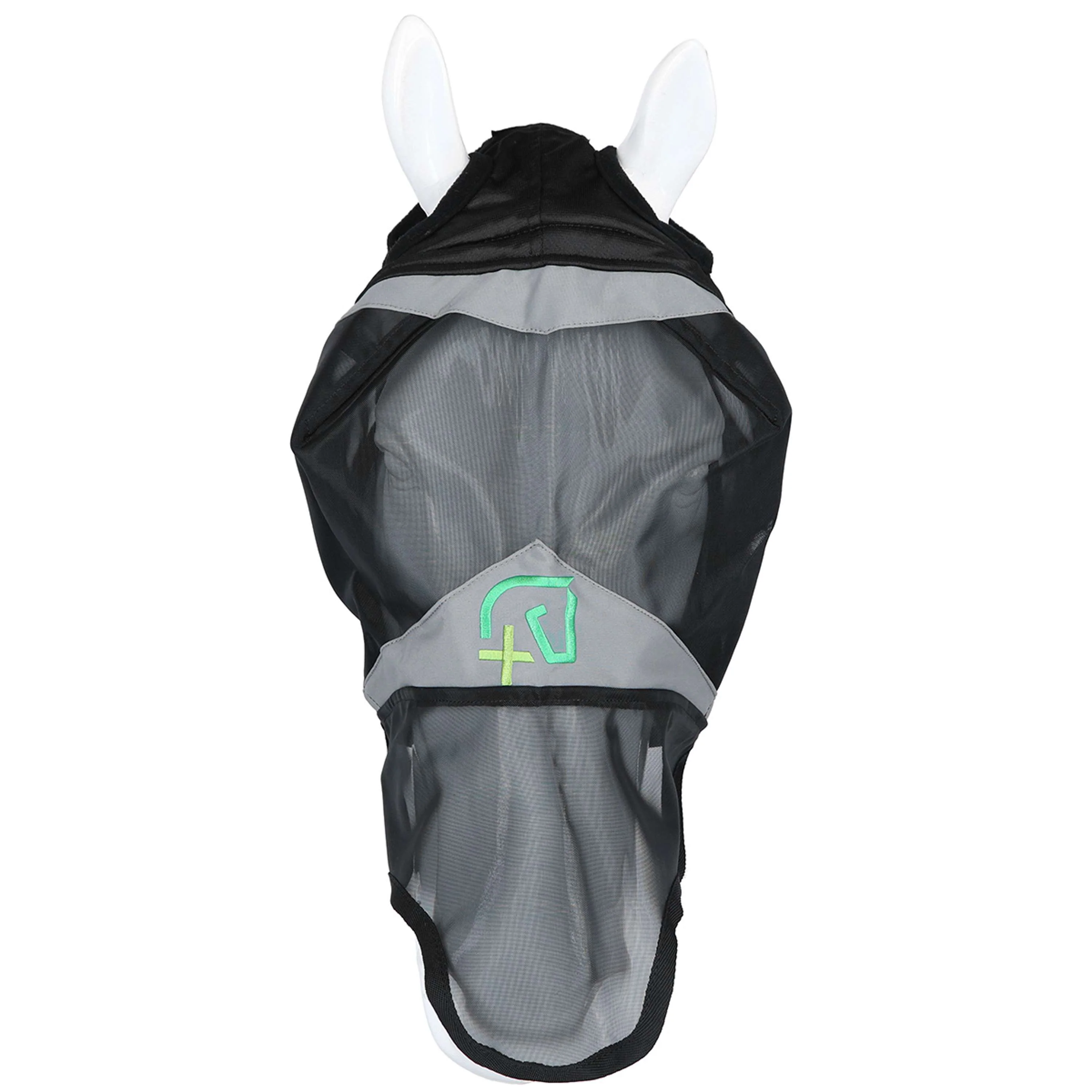 Agradi Horse Masque Anti-Mouches Fine Mesh avec Découpe D'oreille et le Nez Noir - Image 4