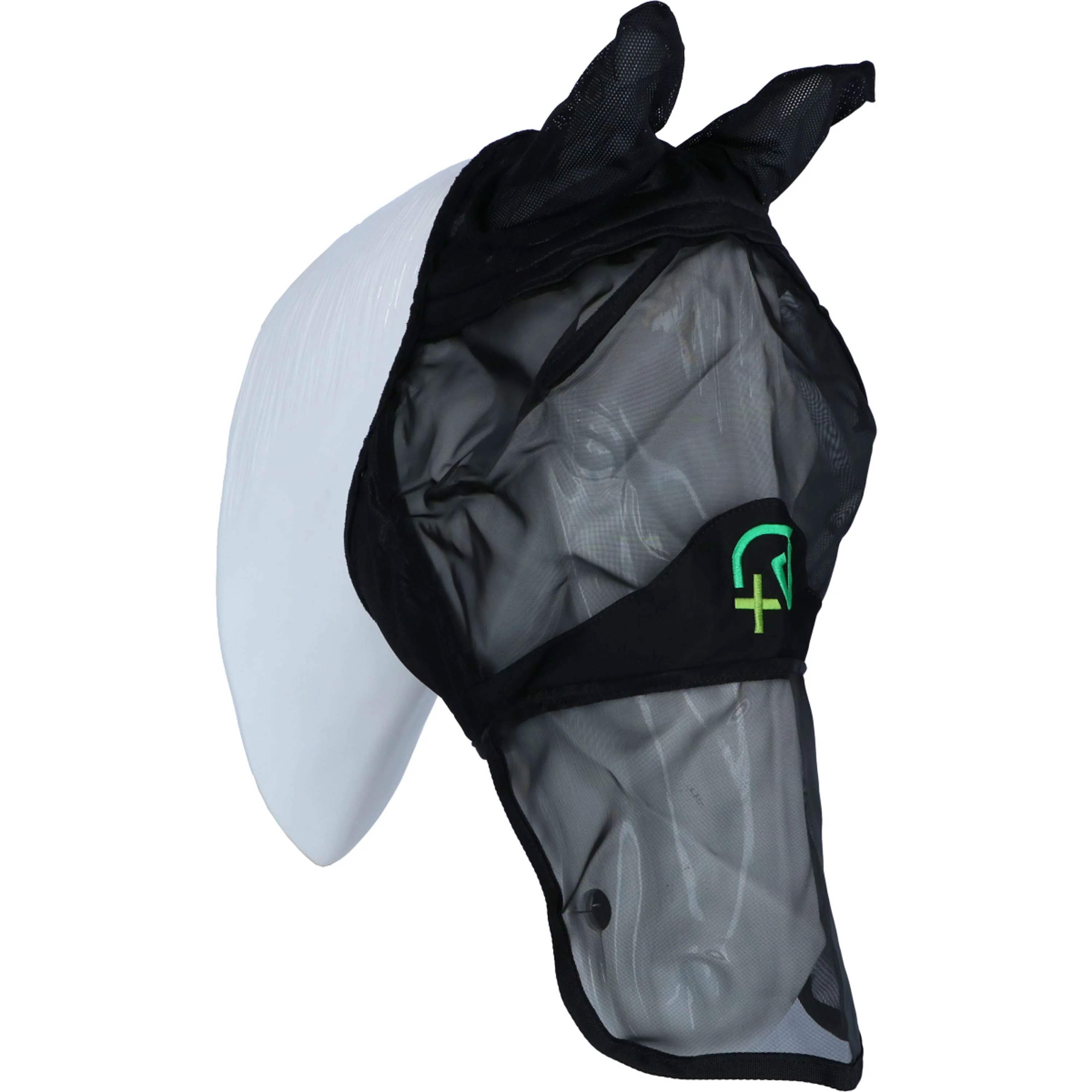 Agradi Horse Masque Anti-Mouches Fine Mesh avec Oreilles et Nez Noir - Image 3
