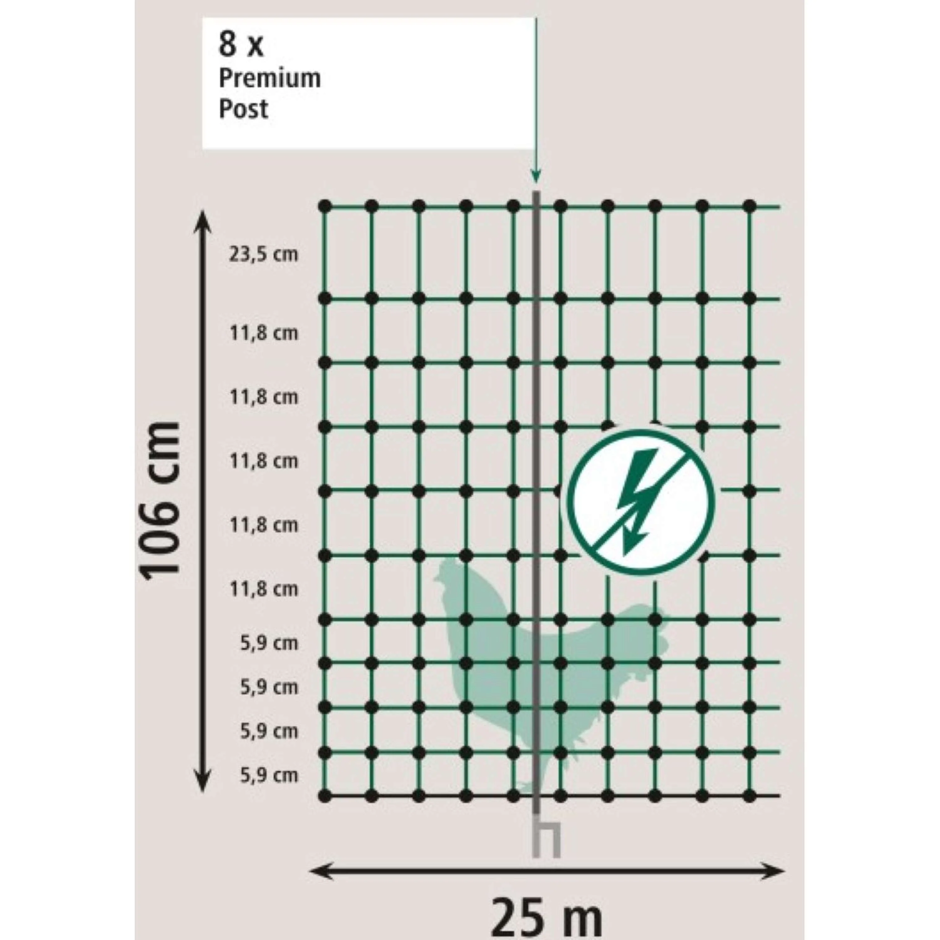 Ako Filet Avicole Premium not Electrifiable Double Goupille Vert - Image 8