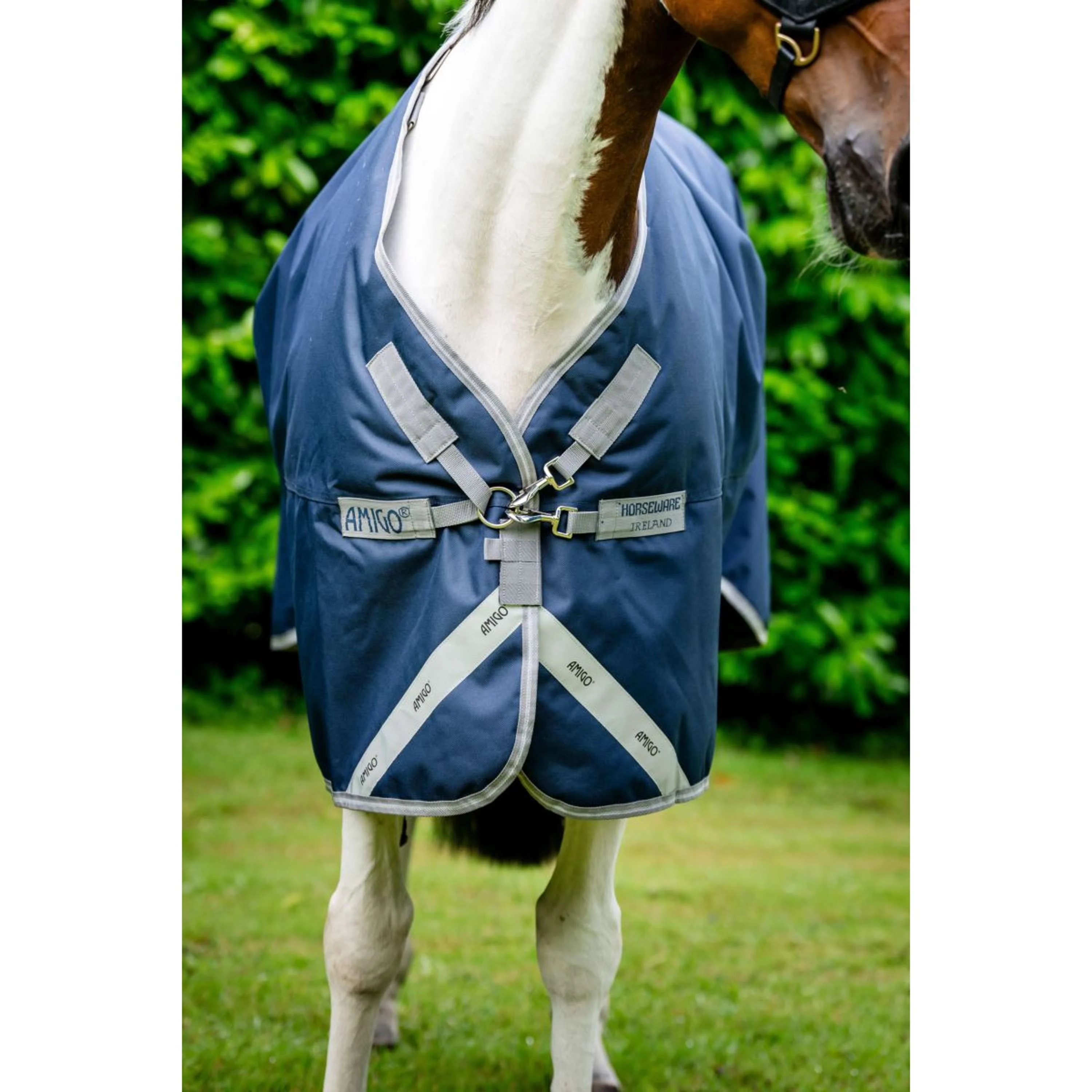 Amigo Chemise Turnout 1200D XL 150g Navy/Titanium Grey/Silver - Image 2