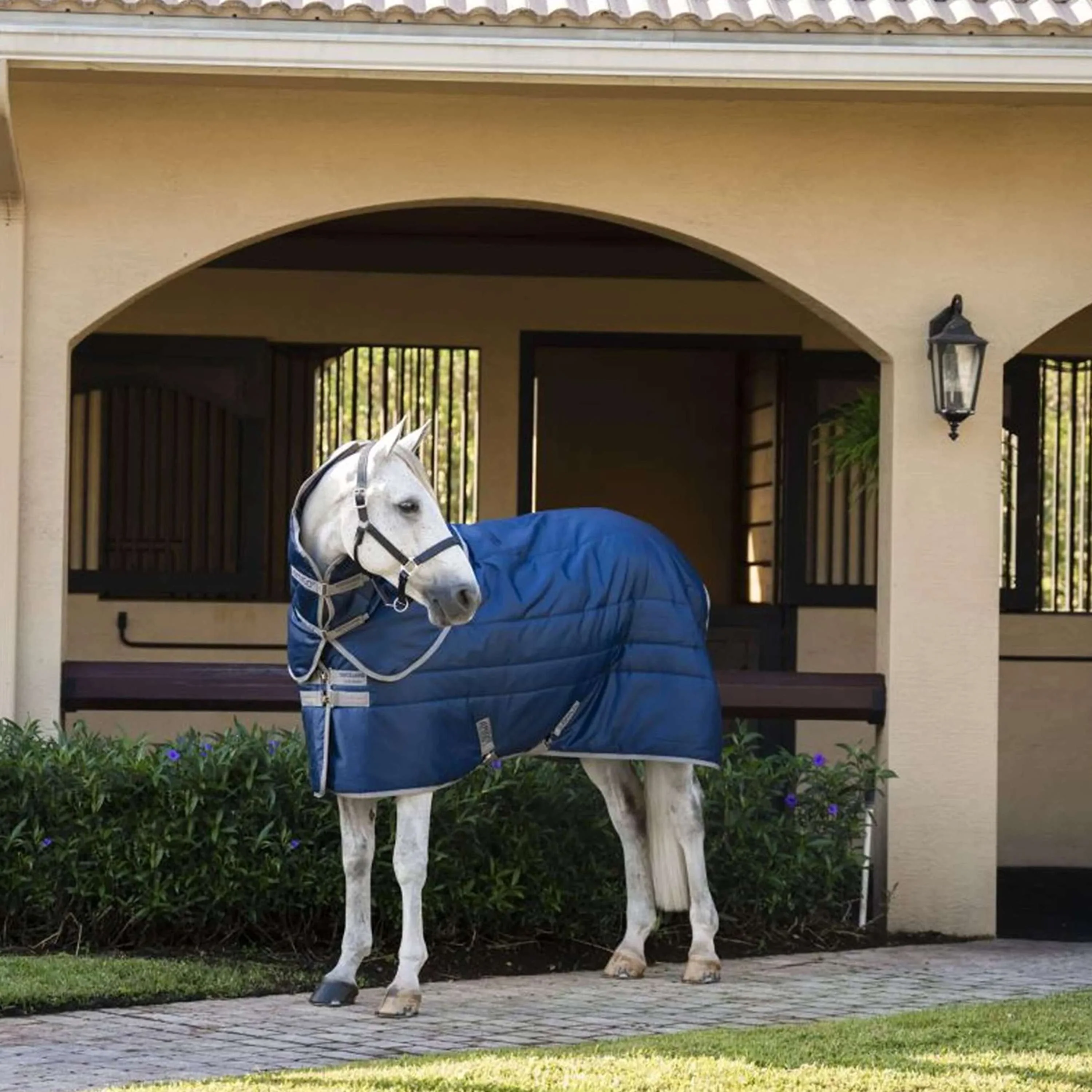 Amigo Ripstop Insulator Plus Pony Stable 200g Navy/Titanium Grey - Image 2