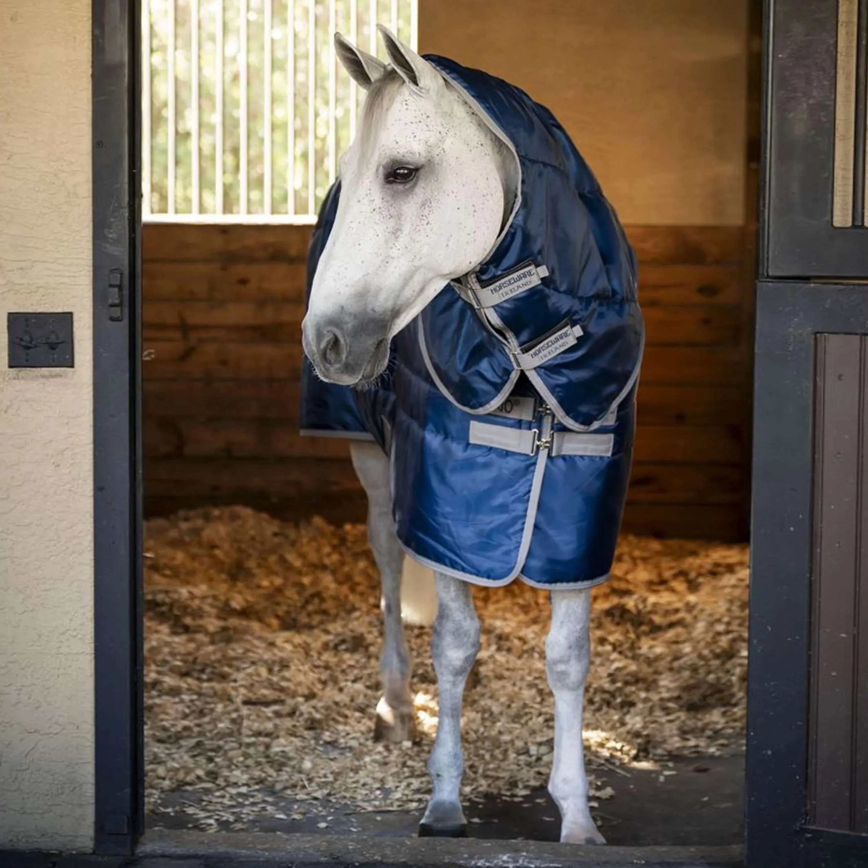 Amigo Ripstop Insulator Plus Pony Stable 200g Navy/Titanium Grey - Image 4