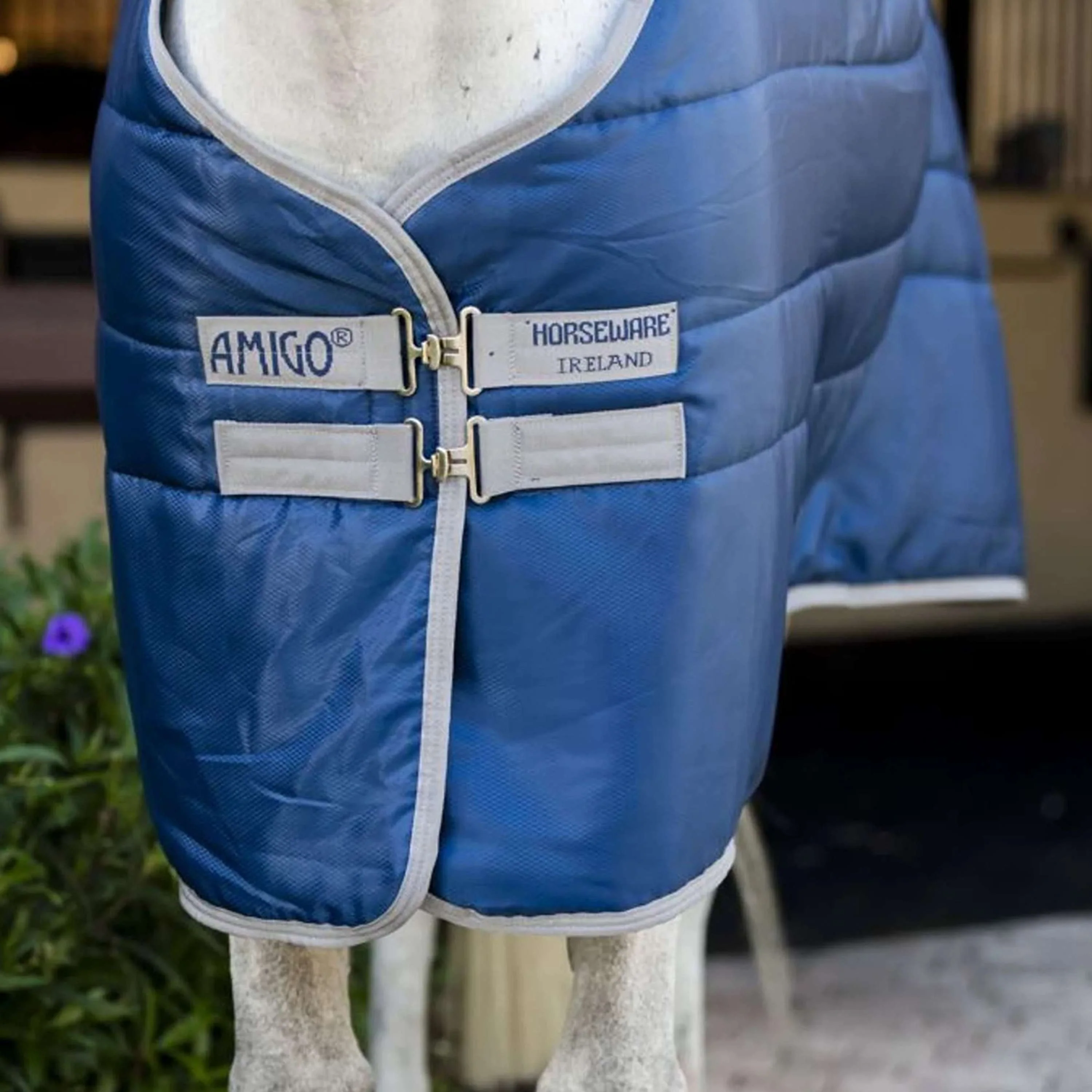 Amigo Ripstop Insulator Plus Pony Stable 200g Navy/Titanium Grey - Image 7