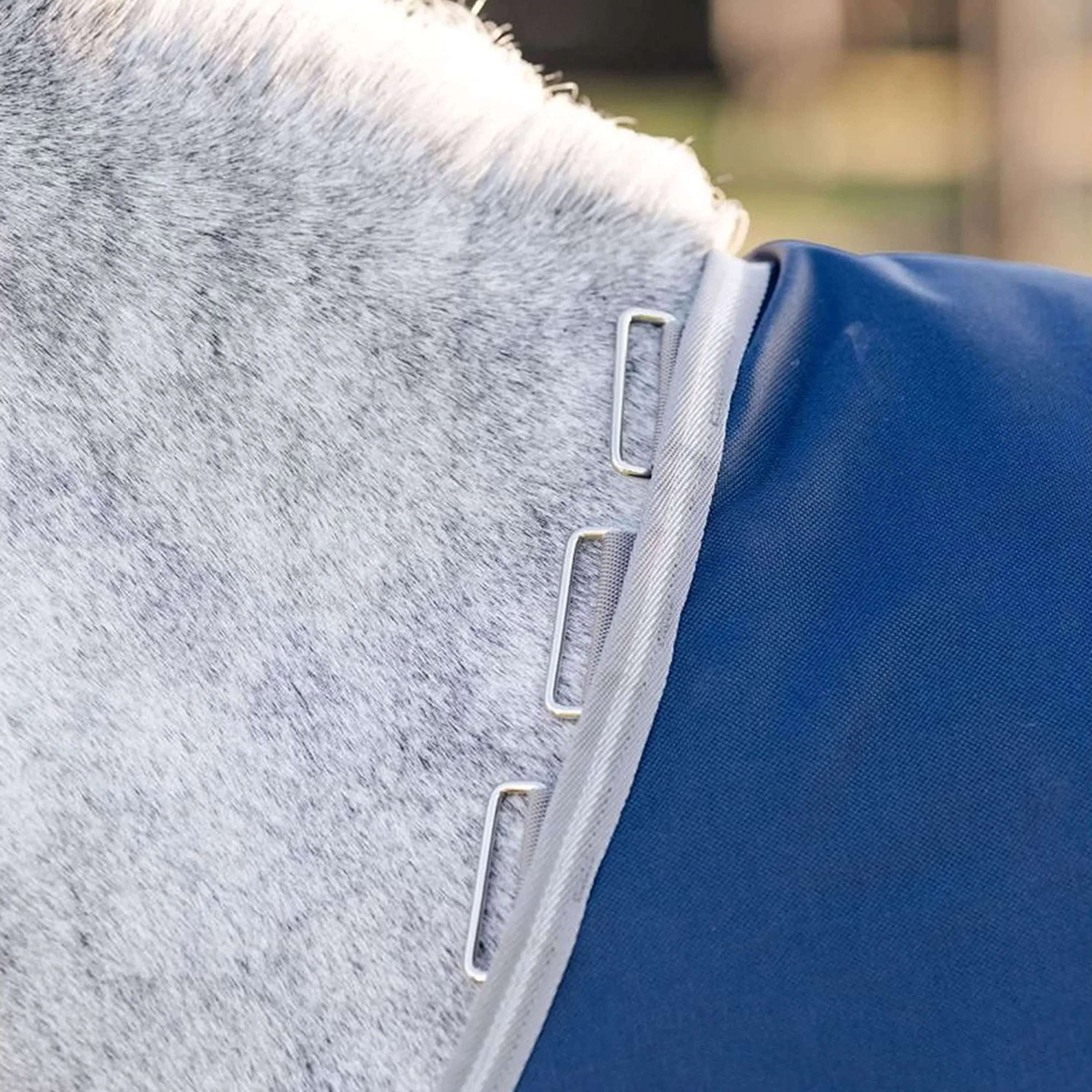 Amigo Turnout Rug 1200D Plus Pony 250g Navy/Titanium Grey/Silver - Image 4