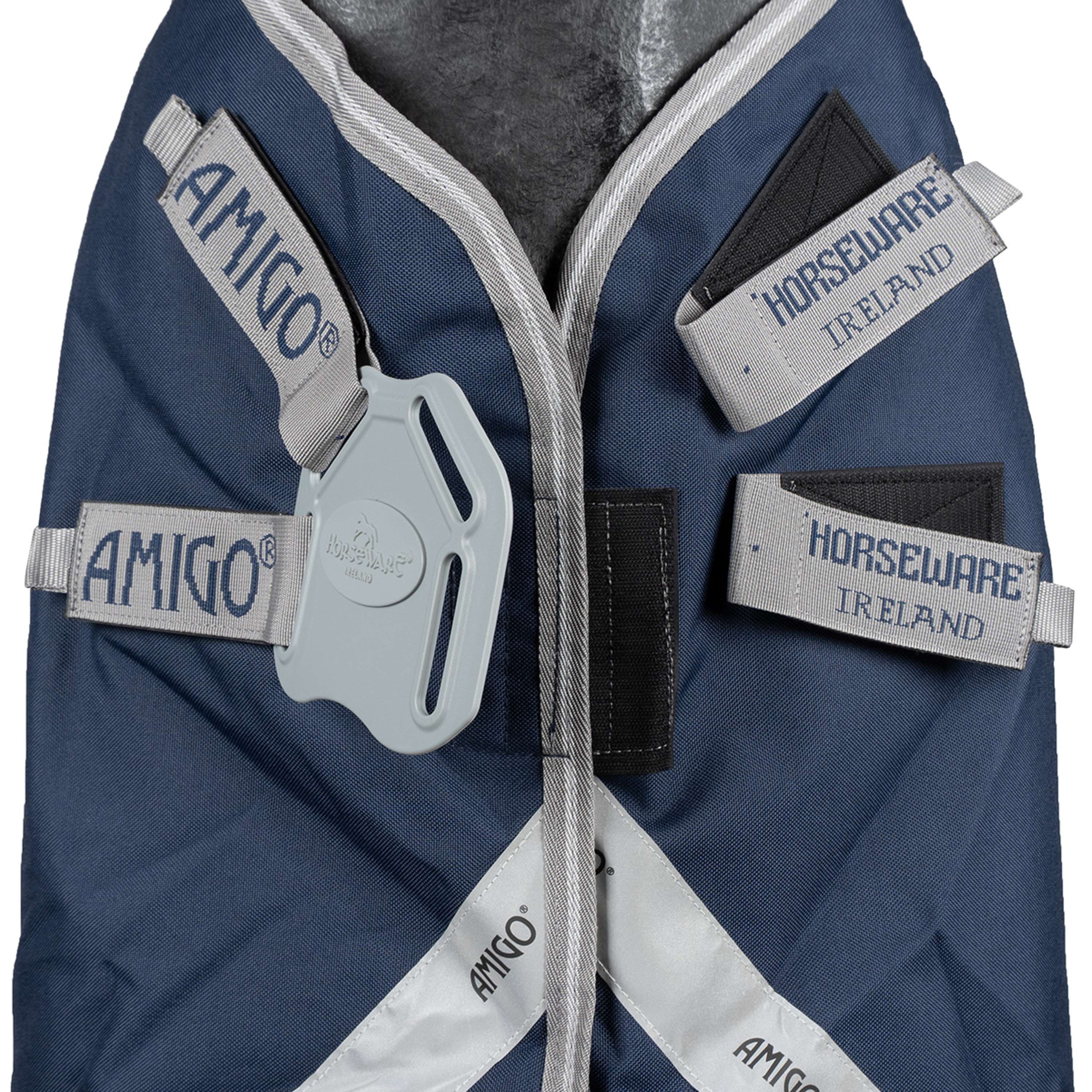 Amigo Turnout Rug FieldSafe Plus 1200D 250g Navy/Titanium Grey/Silver - Image 11