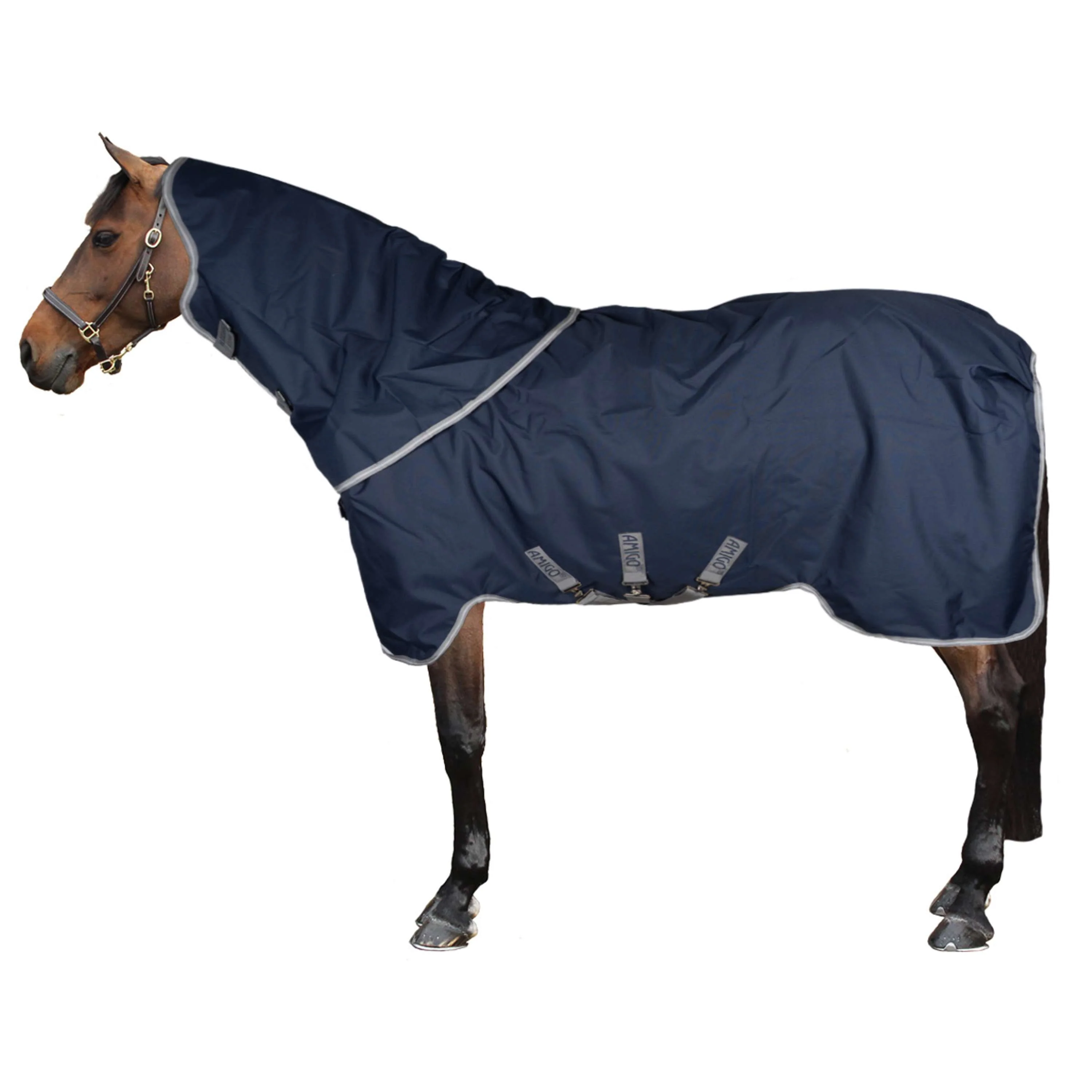 Amigo Turnout Rug FieldSafe Plus 1200D 250g Navy/Titanium Grey/Silver - Image 2