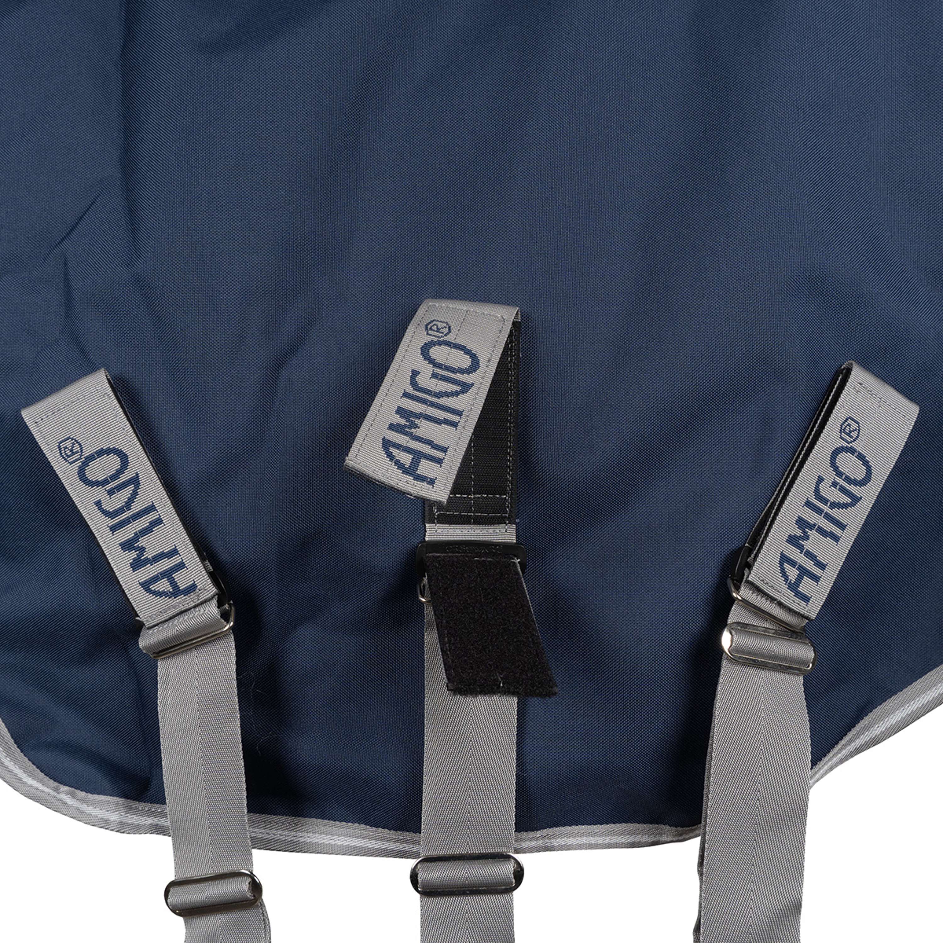 Amigo Turnout Rug FieldSafe Plus 1200D 250g Navy/Titanium Grey/Silver - Image 20