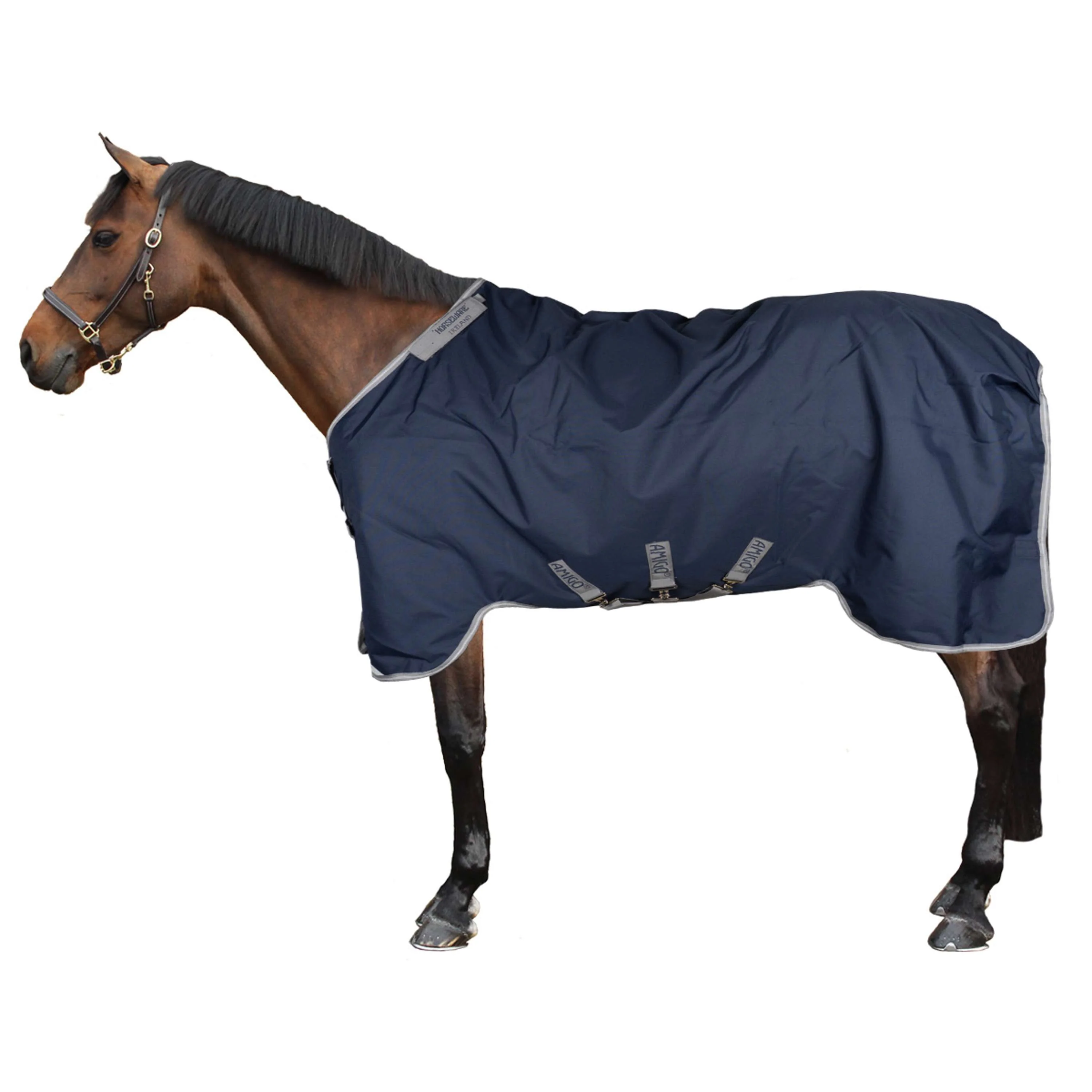 Amigo Turnout Rug FieldSafe Plus 1200D 250g Navy/Titanium Grey/Silver - Image 3