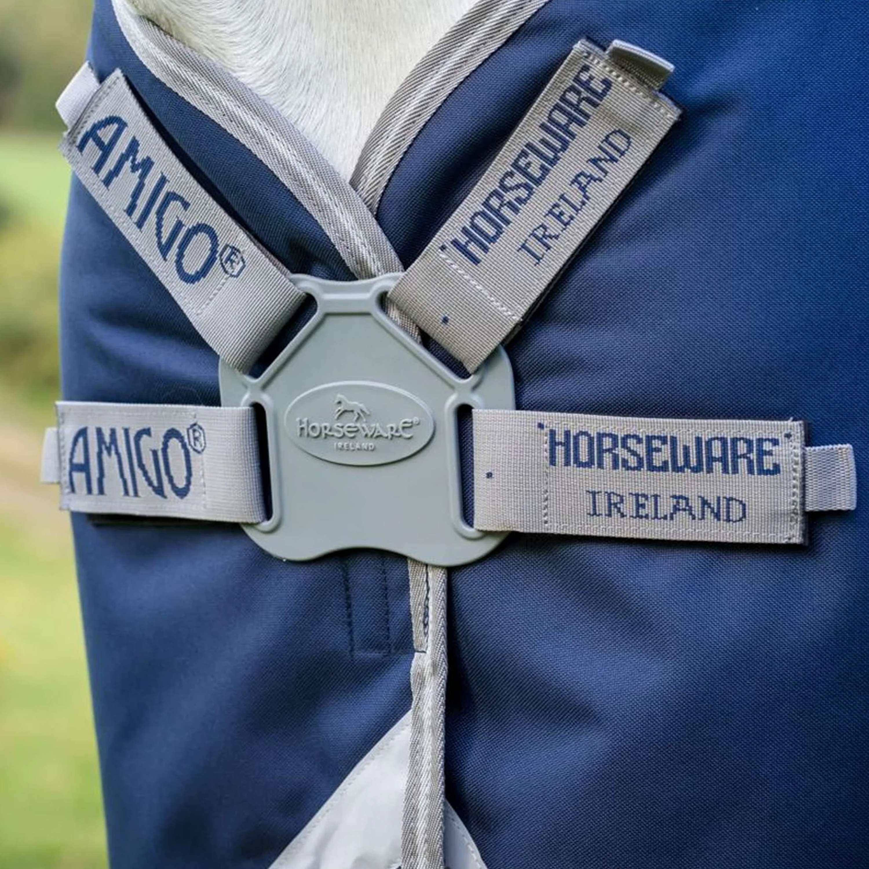 Amigo Turnout Rug FieldSafe Plus 1200D 250g Navy/Titanium Grey/Silver - Image 4