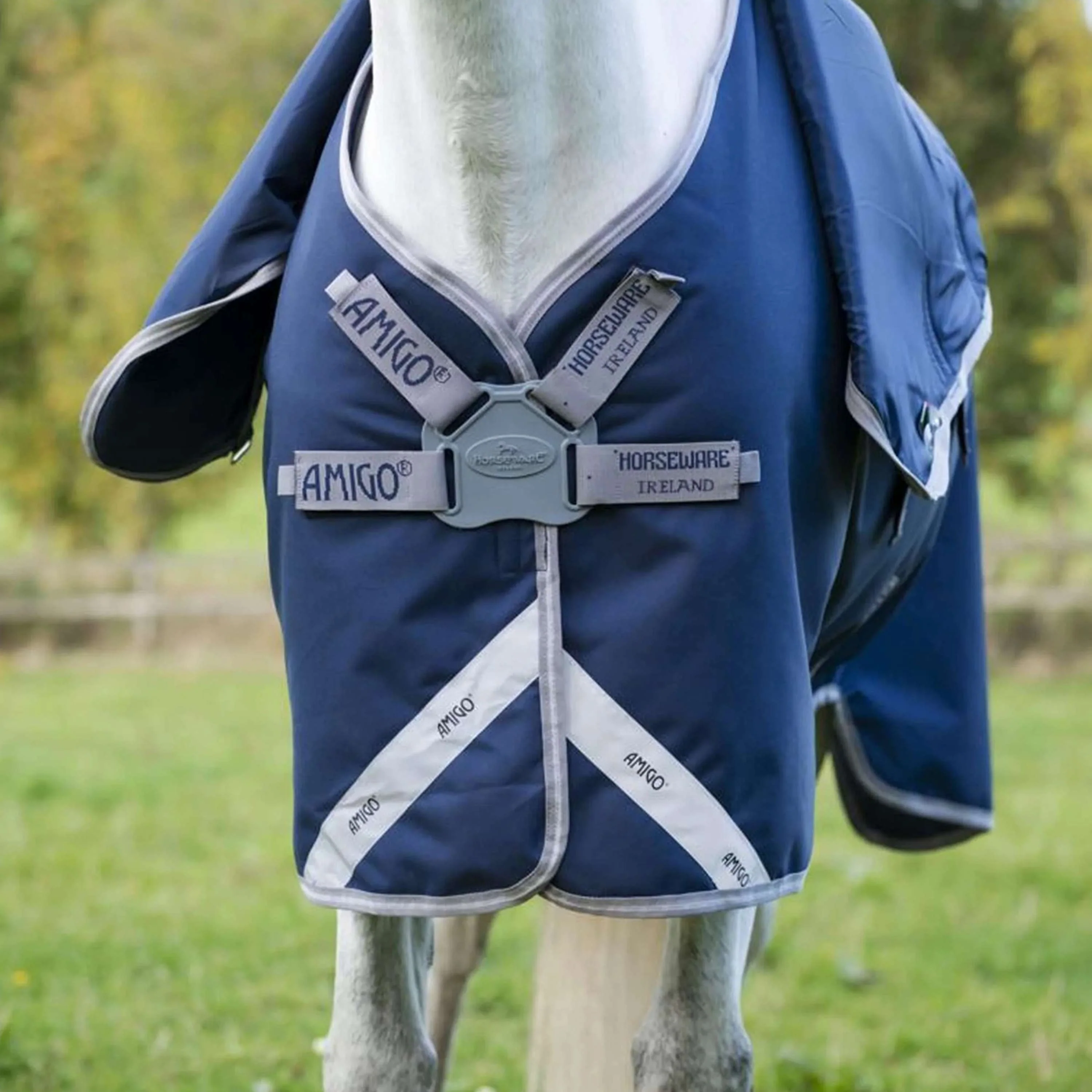 Amigo Turnout Rug FieldSafe Plus 1200D 250g Navy/Titanium Grey/Silver - Image 5