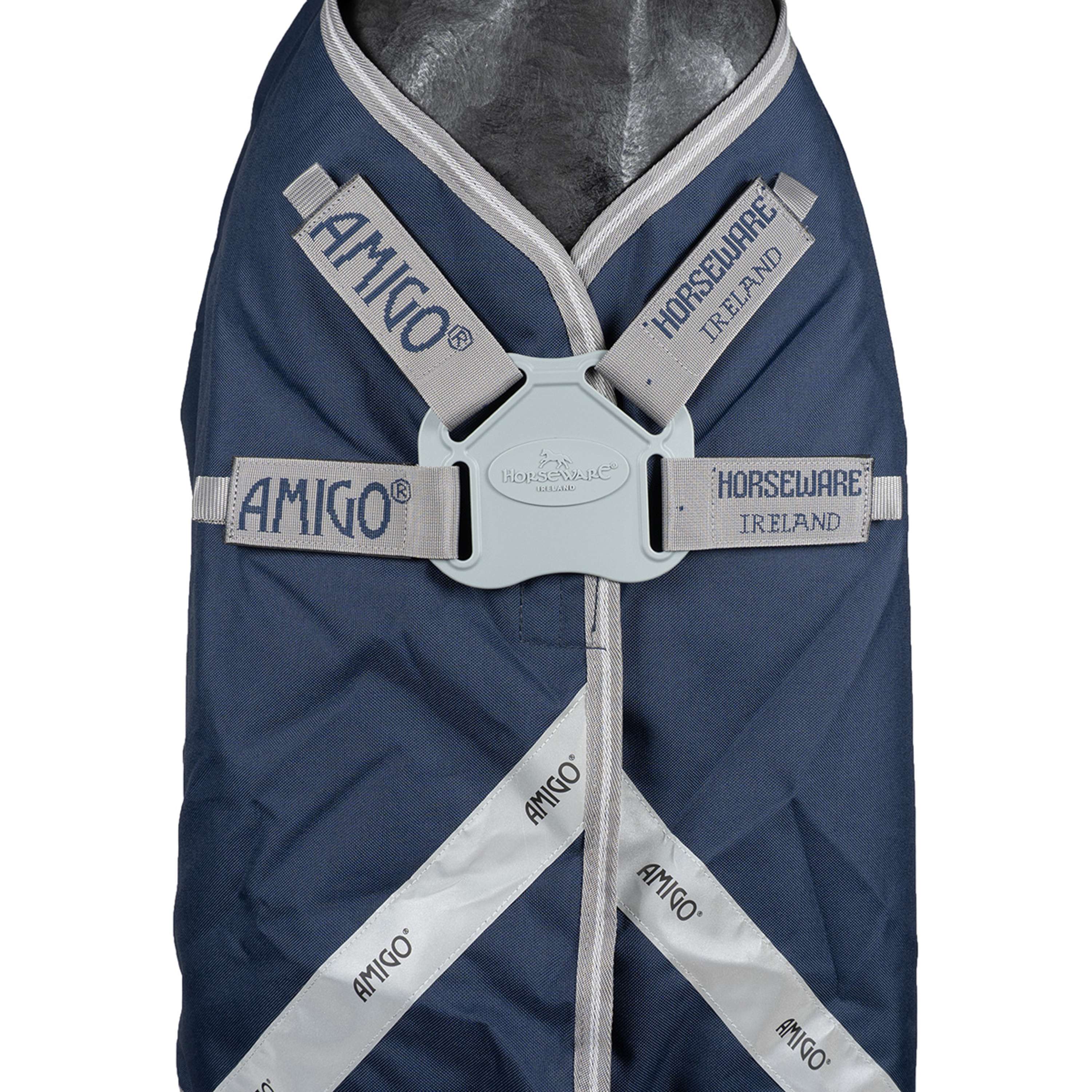 Amigo Turnout Rug FieldSafe Plus 1200D 250g Navy/Titanium Grey/Silver - Image 9