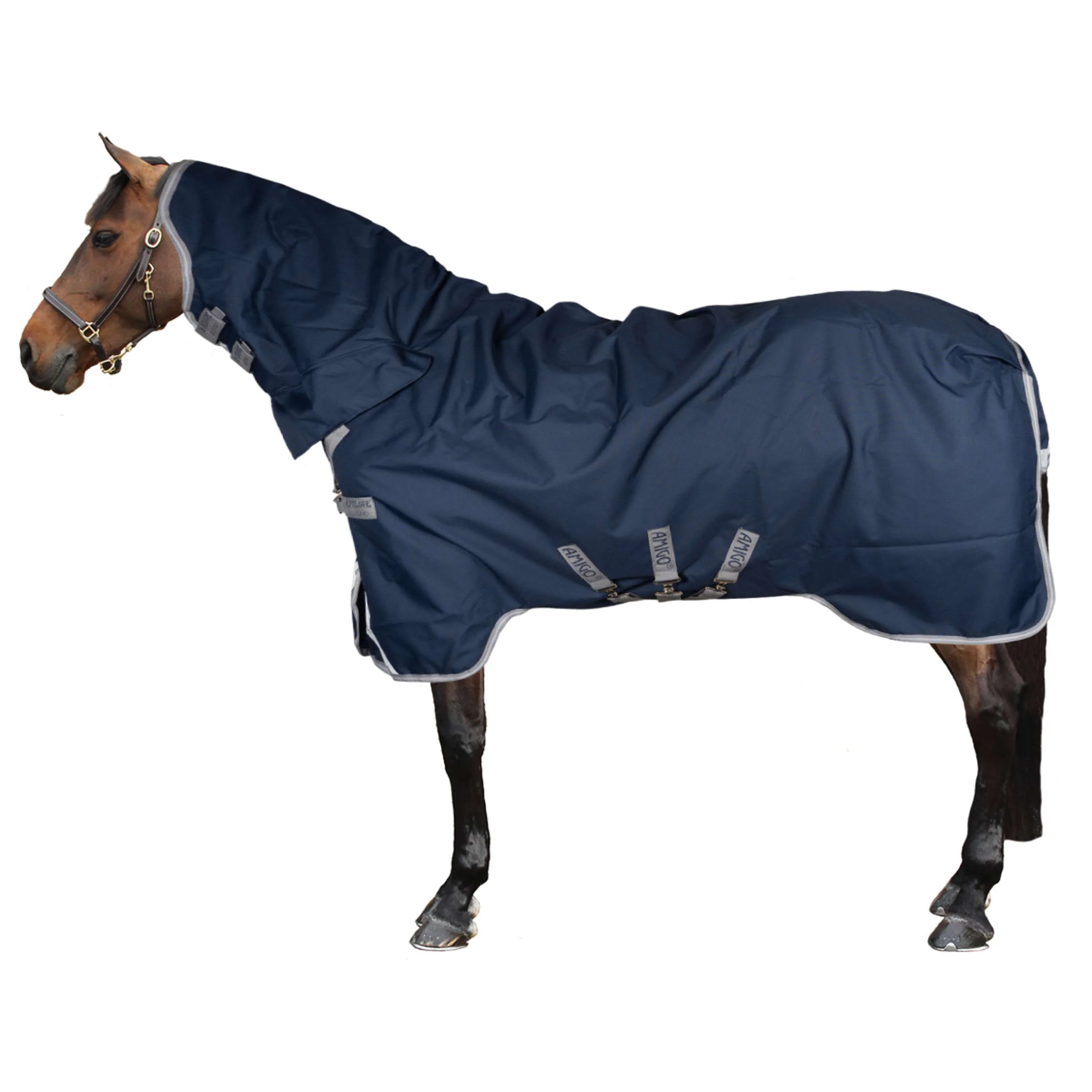Amigo Chemise Turnout 1200D Integrated 0g Marine/Gris Titane/Argent - Image 2