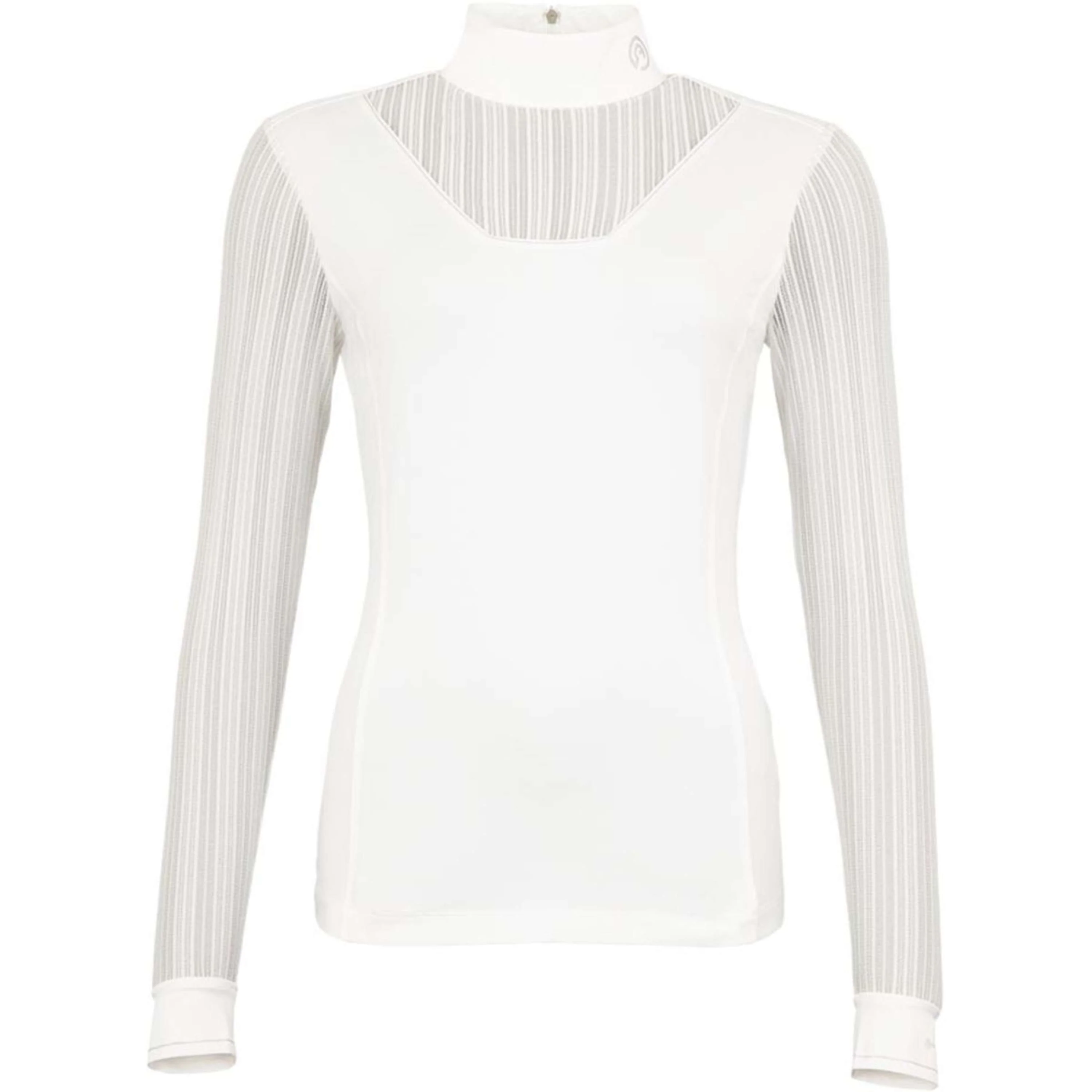 ANKY T-shirt de Concours Mesh Longues Manches Blanc
