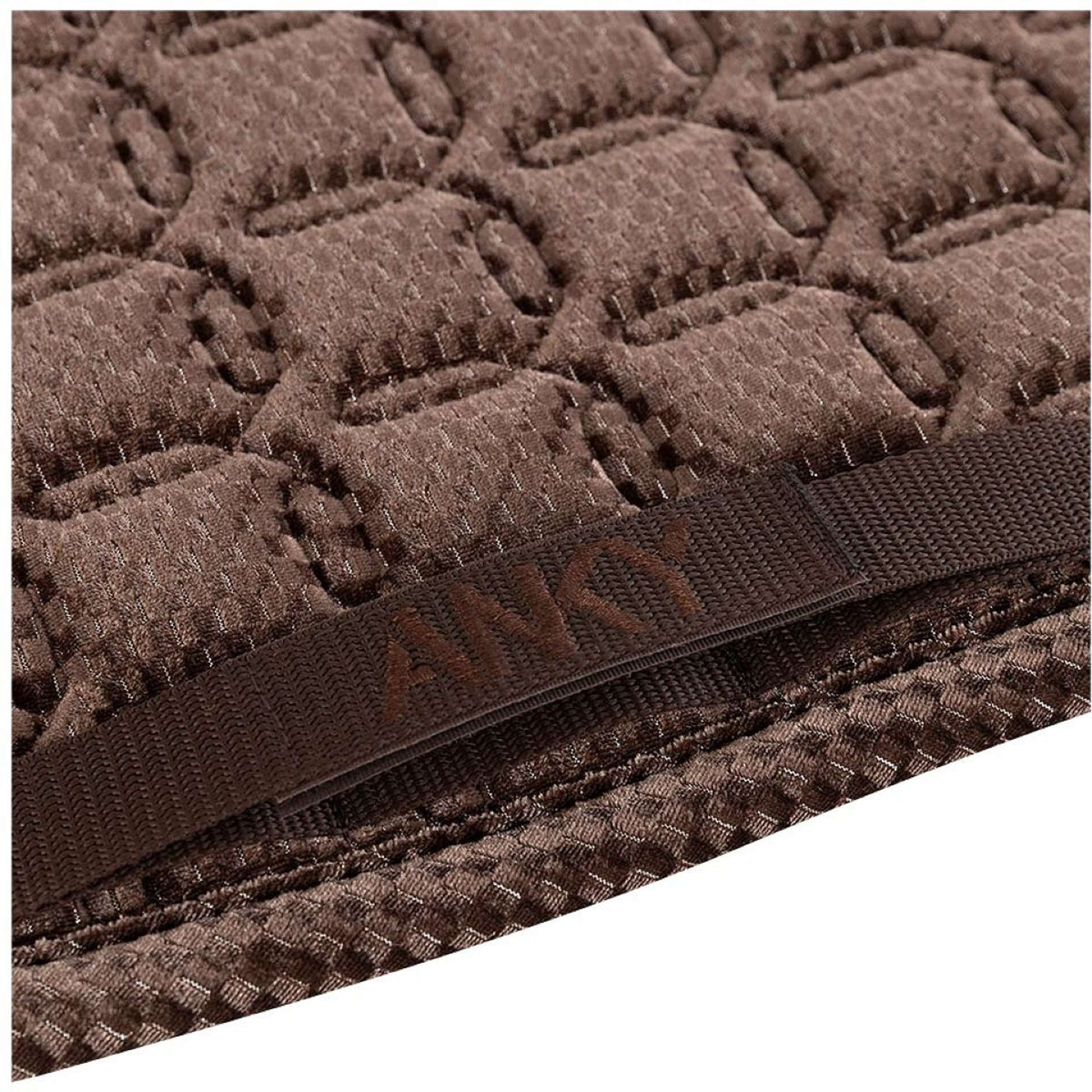 ANKY Tapis de Selle Check Velvet XB25003 Dressage Deep Taupe - Image 2