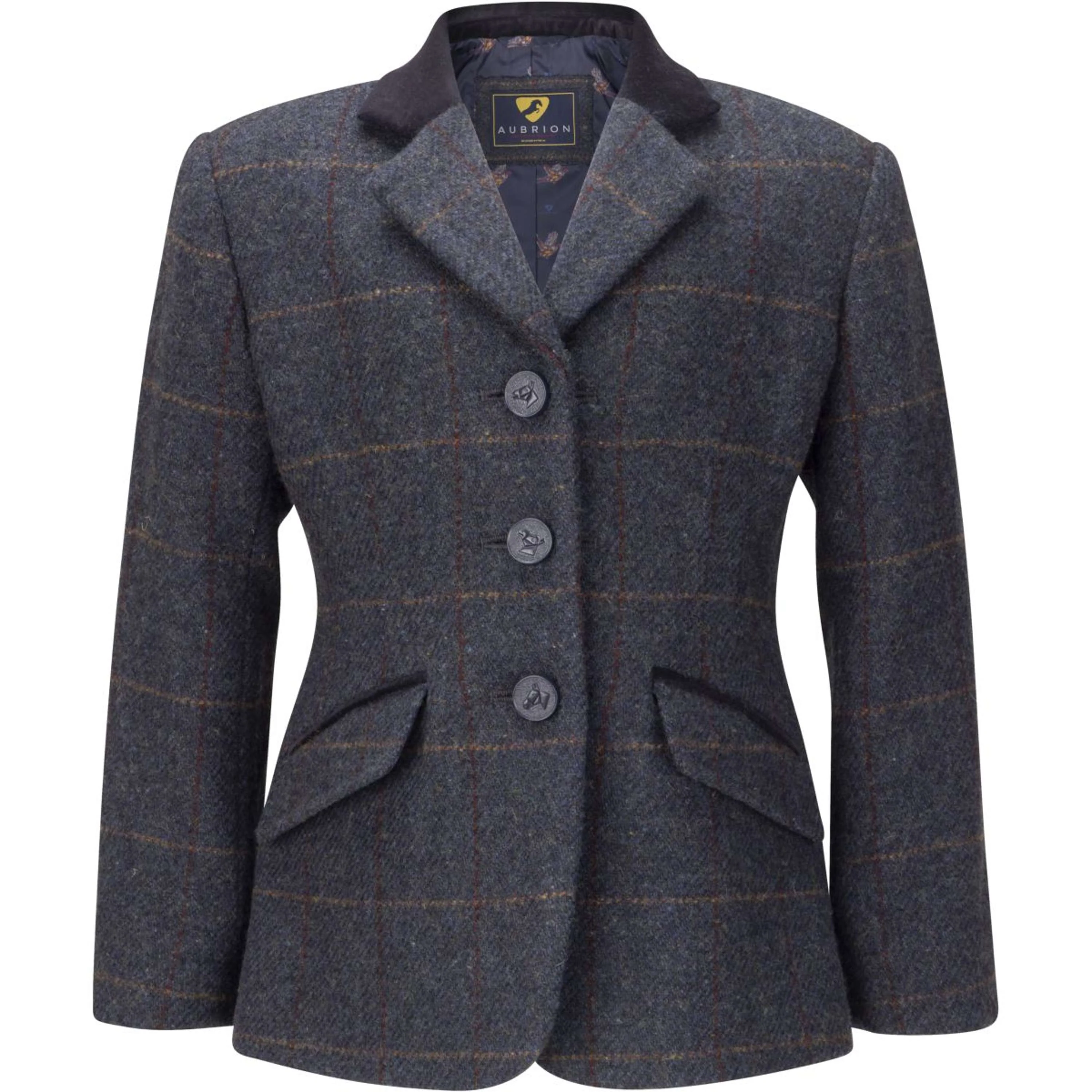 Aubrion by Shires Veste de Concours Saratoga Enfants Juniper Navy Check