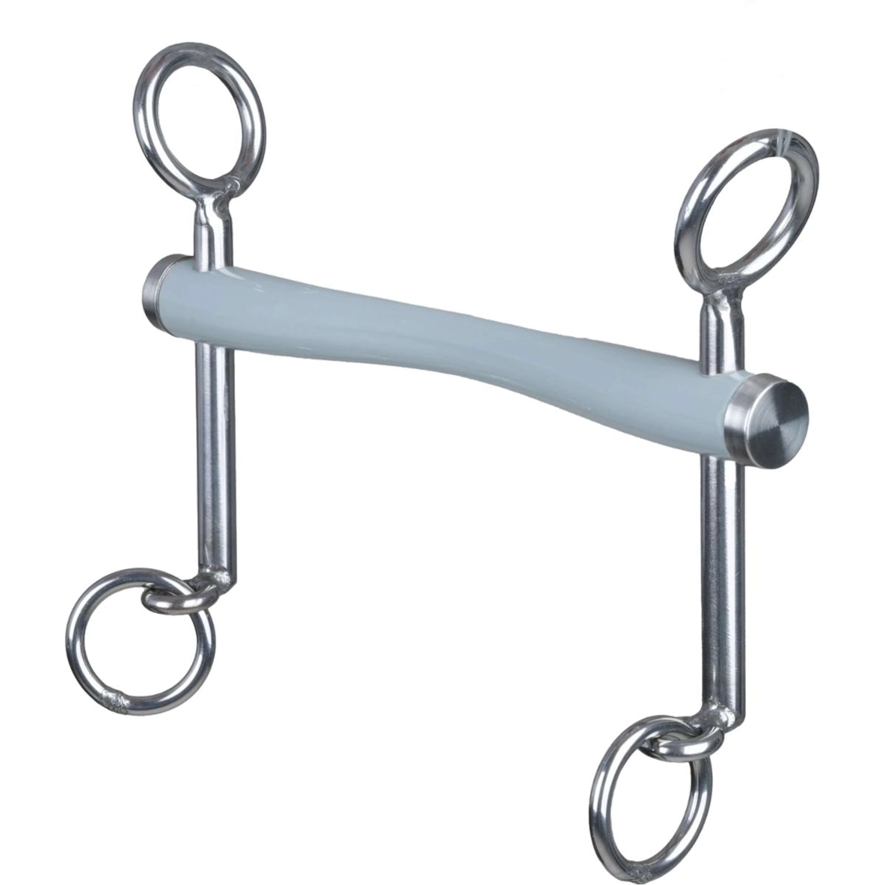 Beris Mors de Dressage Comfort Stang Long Hard Blanc