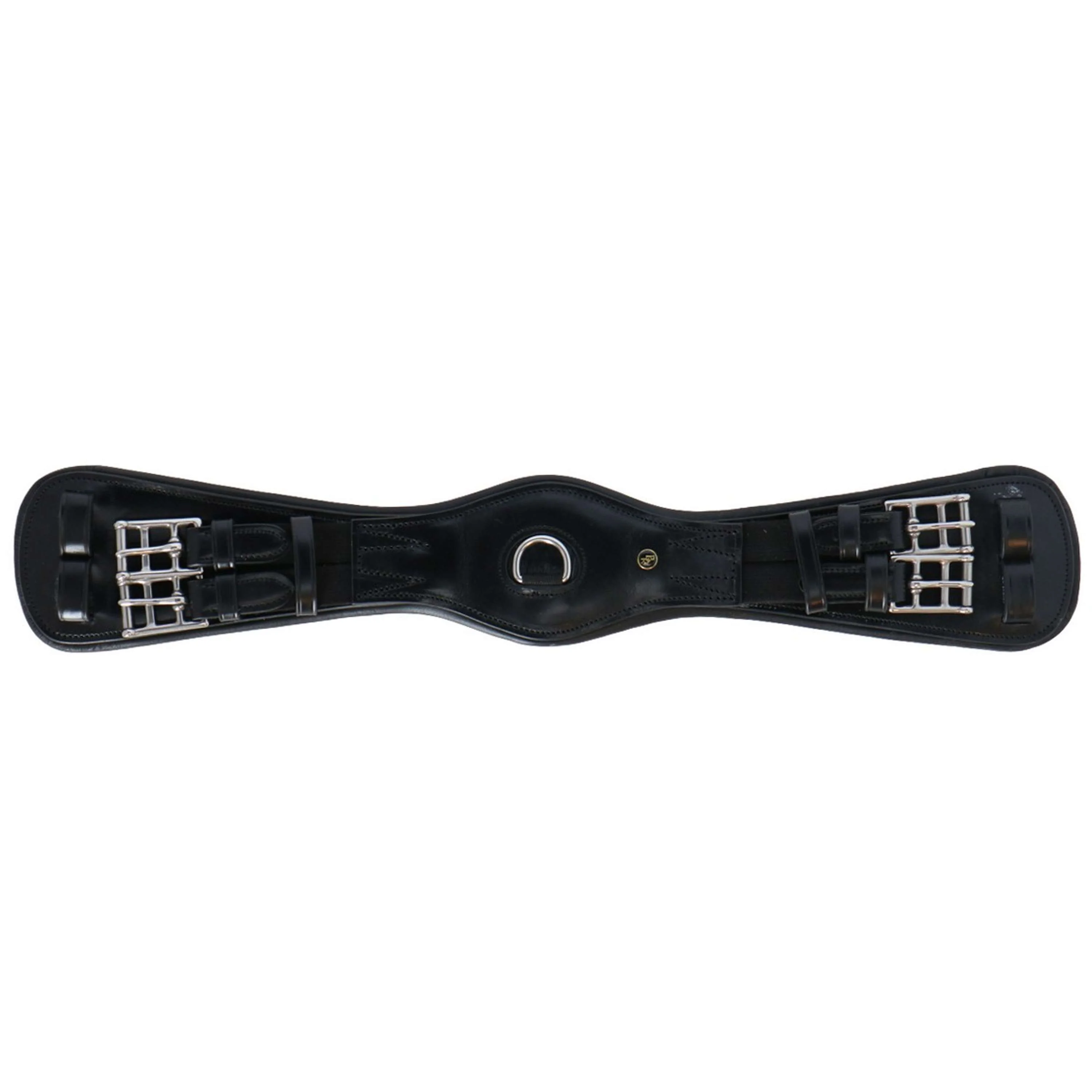 BR Sangle de Dressage Durham 2 Côtés Élastique Noir/Argent