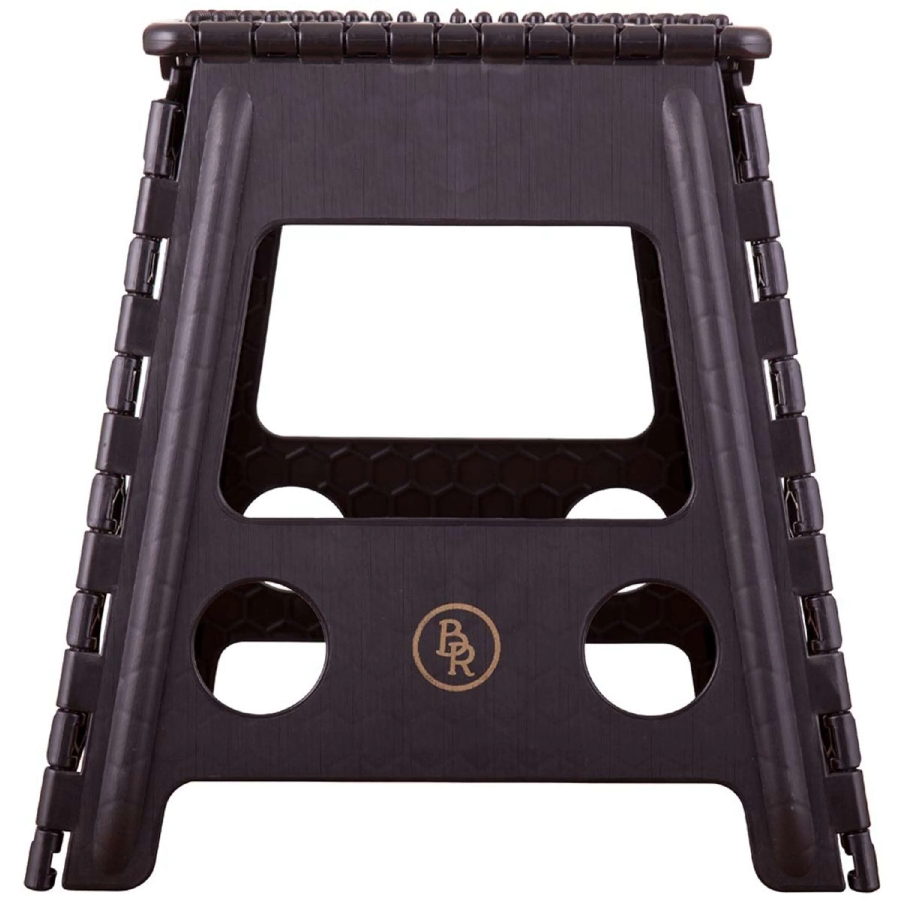 BR Tabouret/Marche-Pied Plastique Dépliable Noir