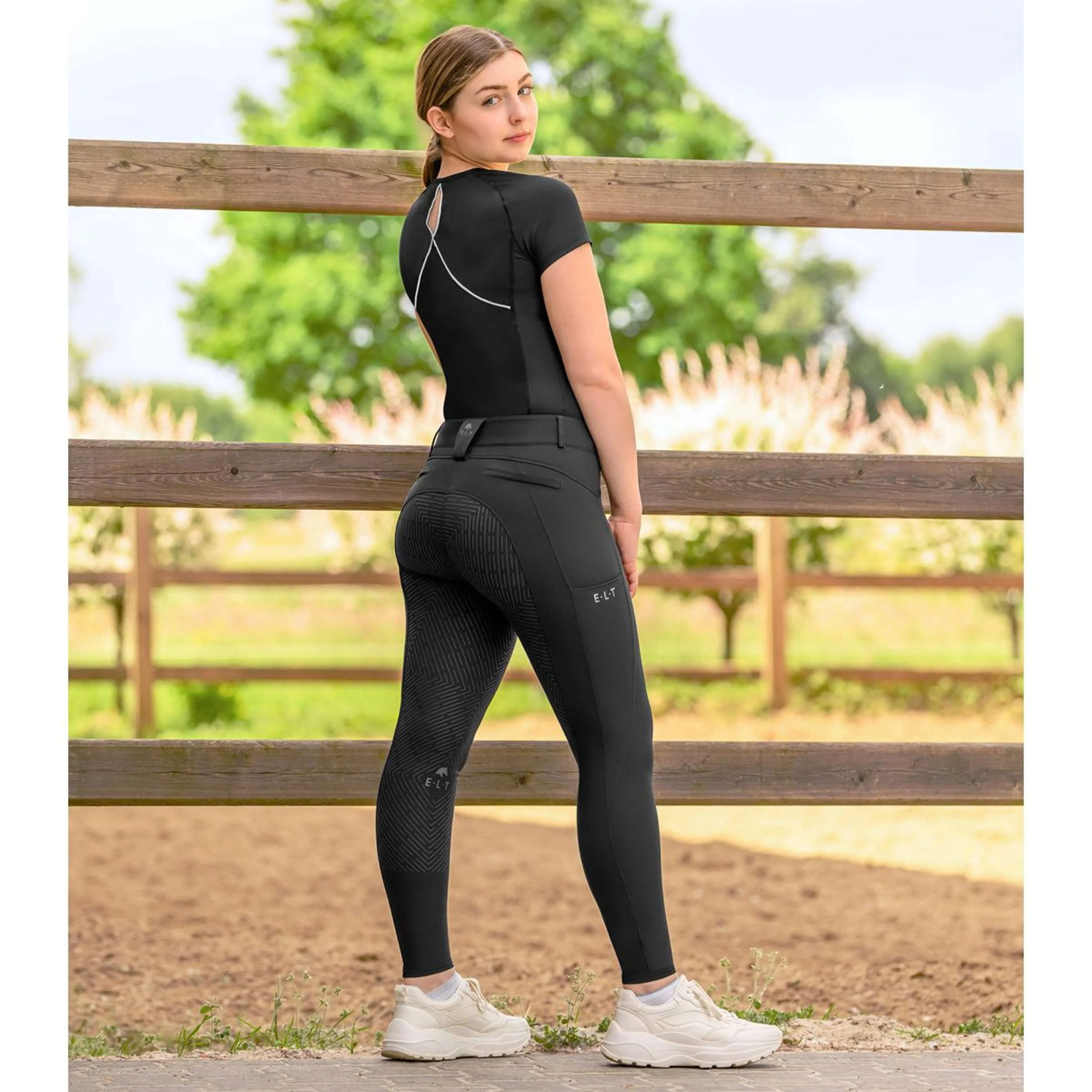 ELT Pantalon d'Équitation Comfort Ride silicone Noir - Image 4