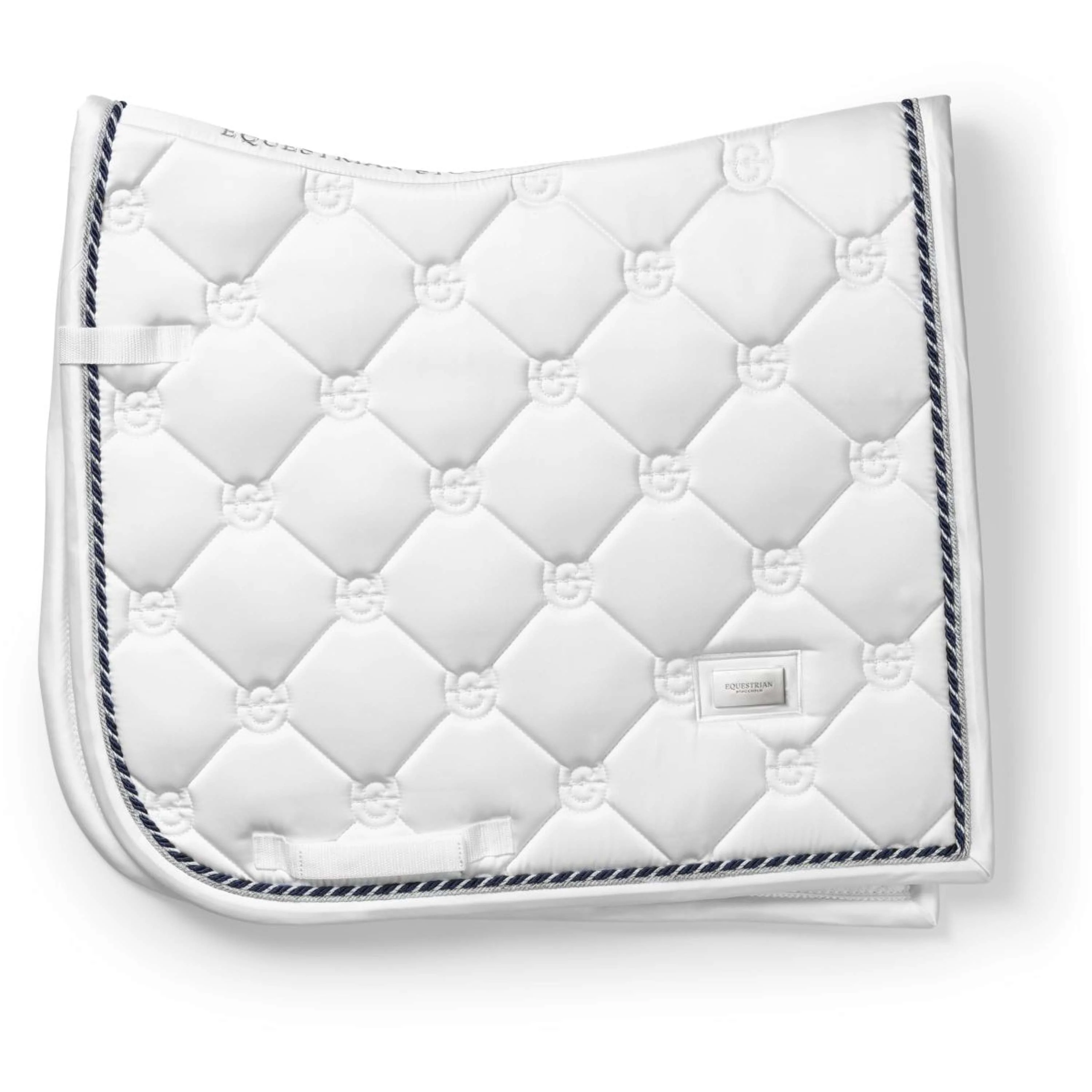 Equestrian Stockholm Tapis de Selle Dressage White Silver