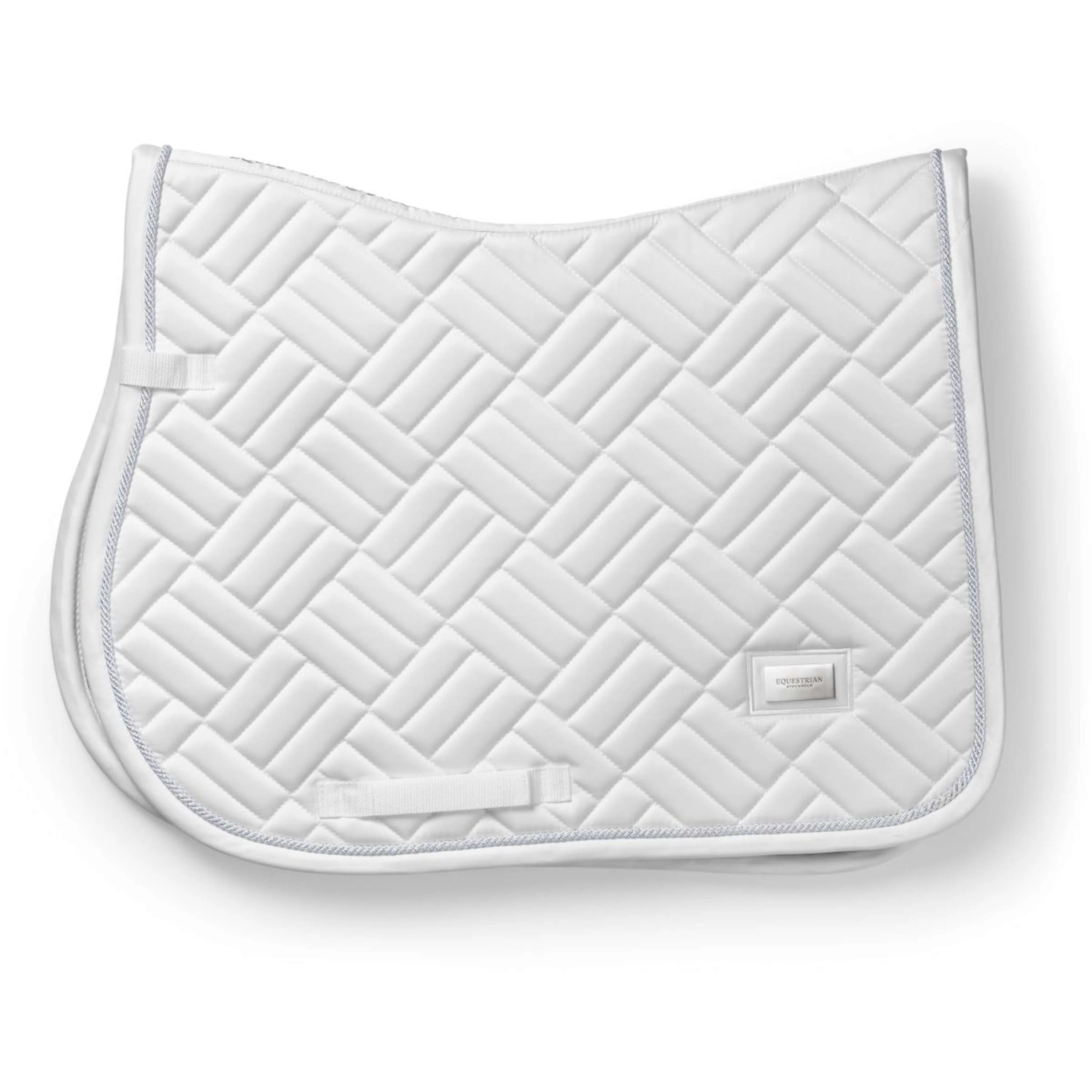 Equestrian Stockholm Tapis de Selle Modern de Saut White Silver