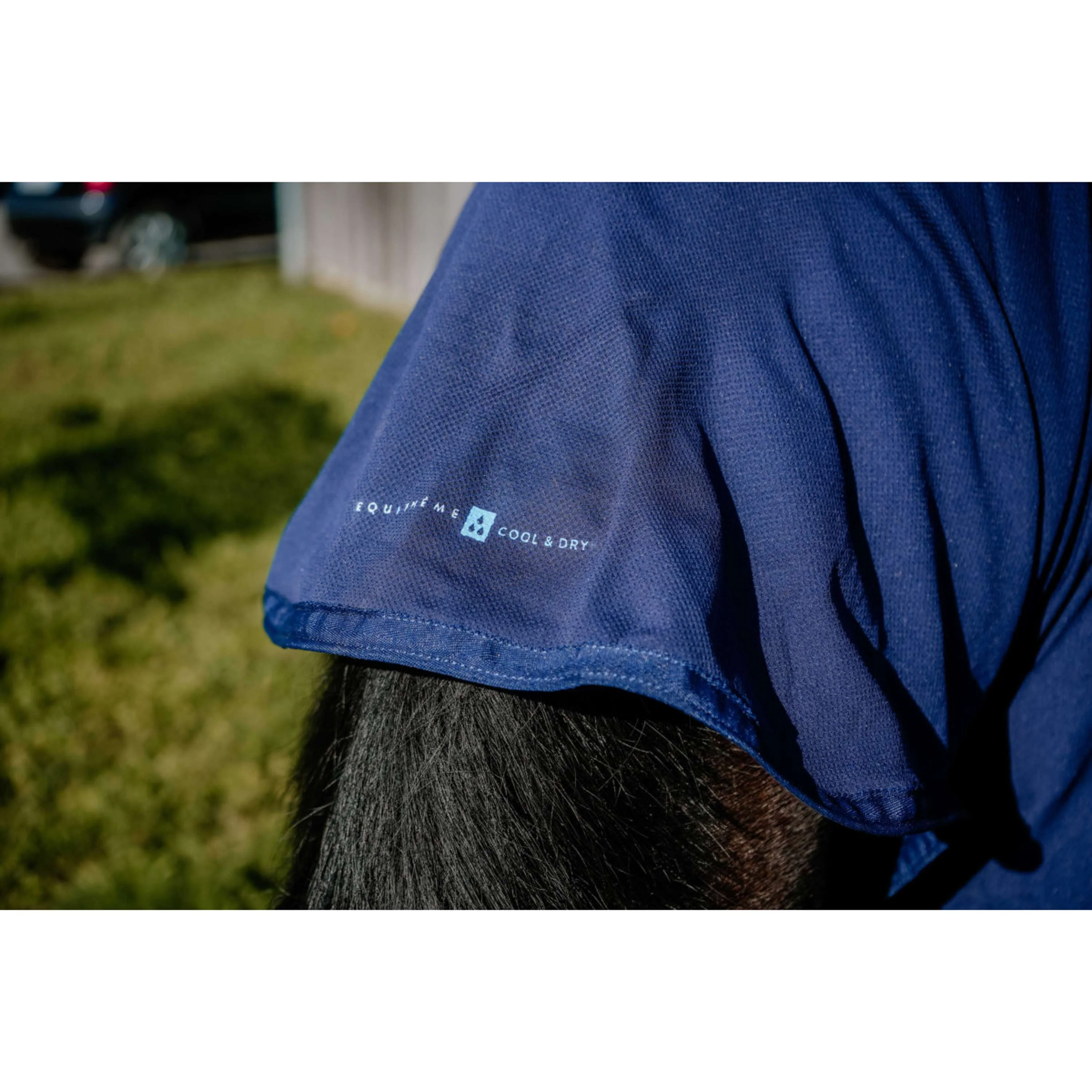 EQUITHÈME Couverture de Refroidissement Cool& Dry Fresh Combo Marine Bleu - Image 4