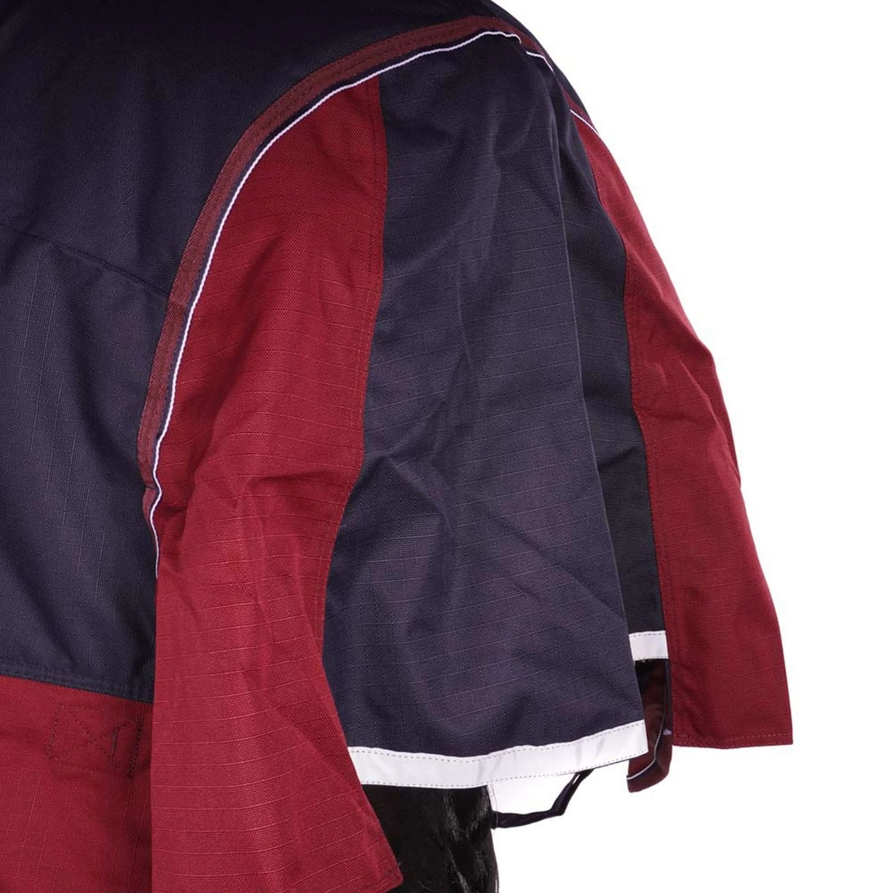 EQUITHÈME Couverture d'Extérieur Tyrex 1200D 50g Marine/Bordeaux - Image 8