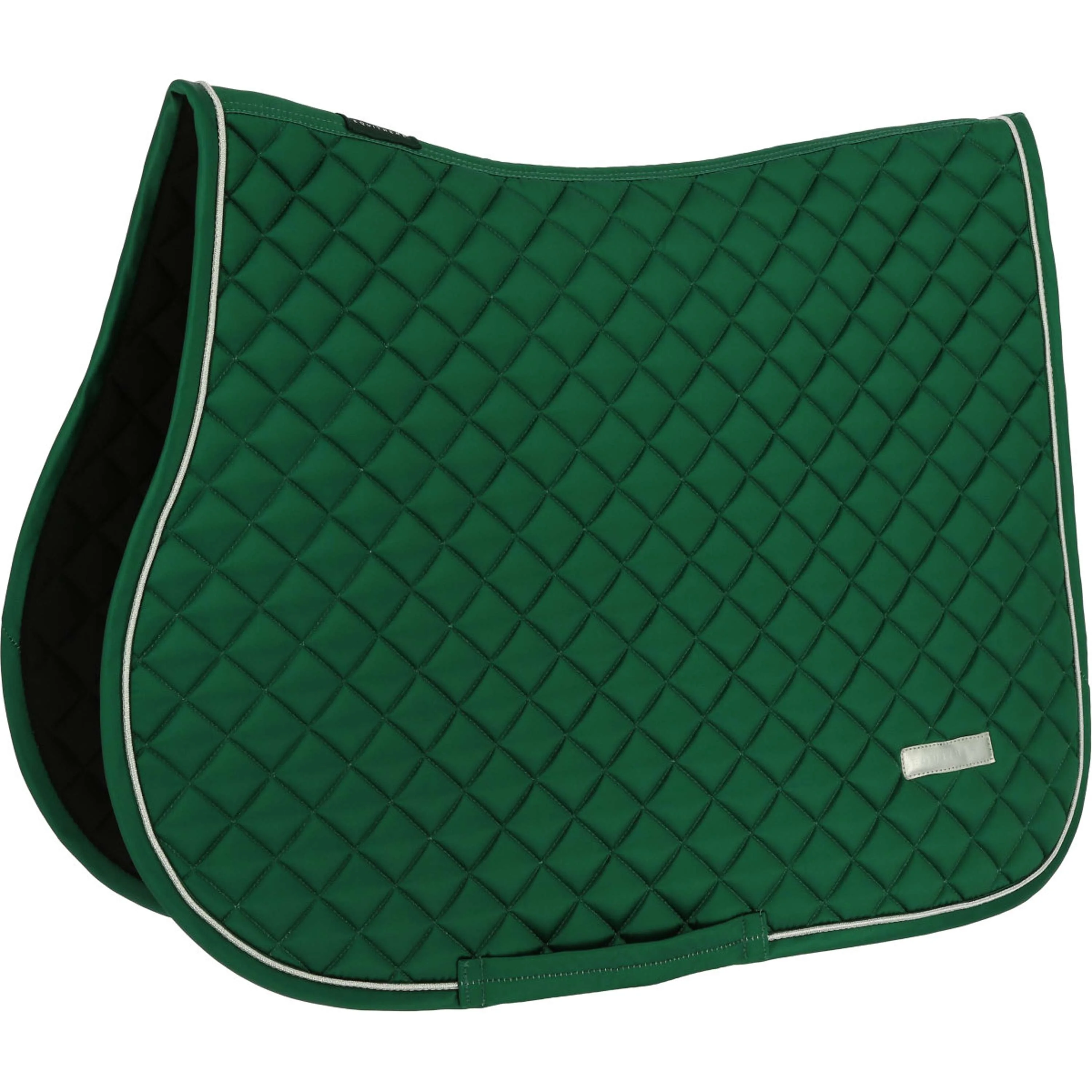 EQUITHÈME Tapis de Selle Nacre de Saut Vert Foncé