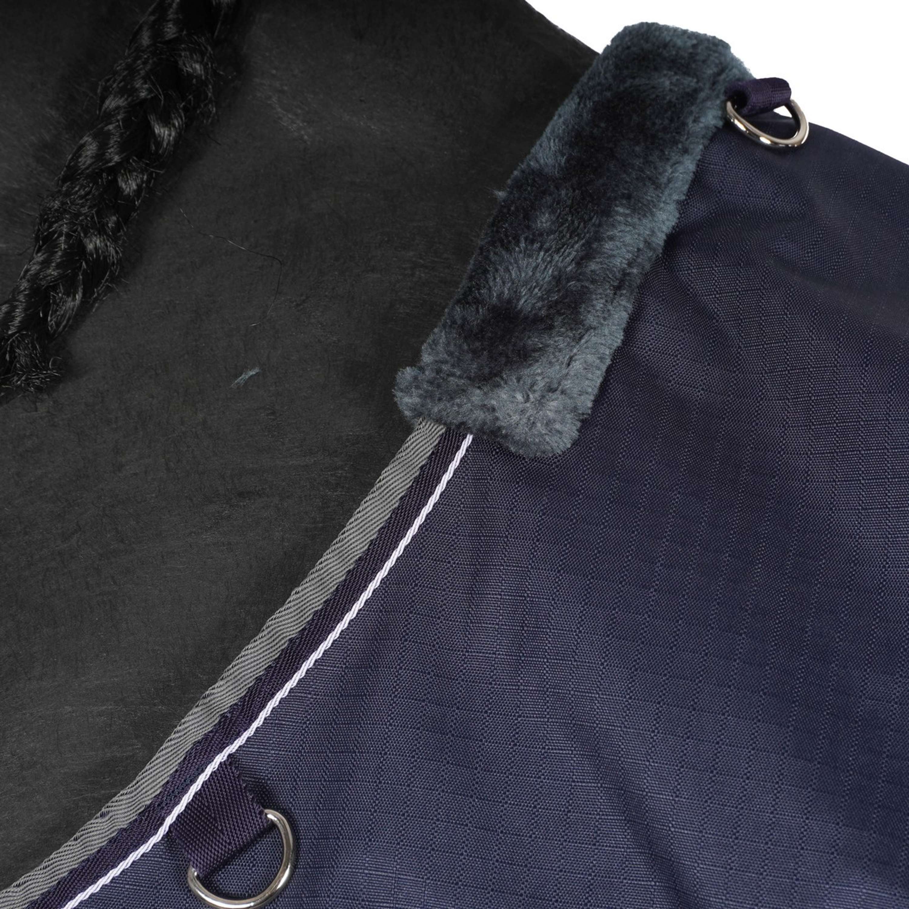 EQUITHÈME Turnout Rug Tyrex 600D 450g Marine/Gris Dots - Image 3