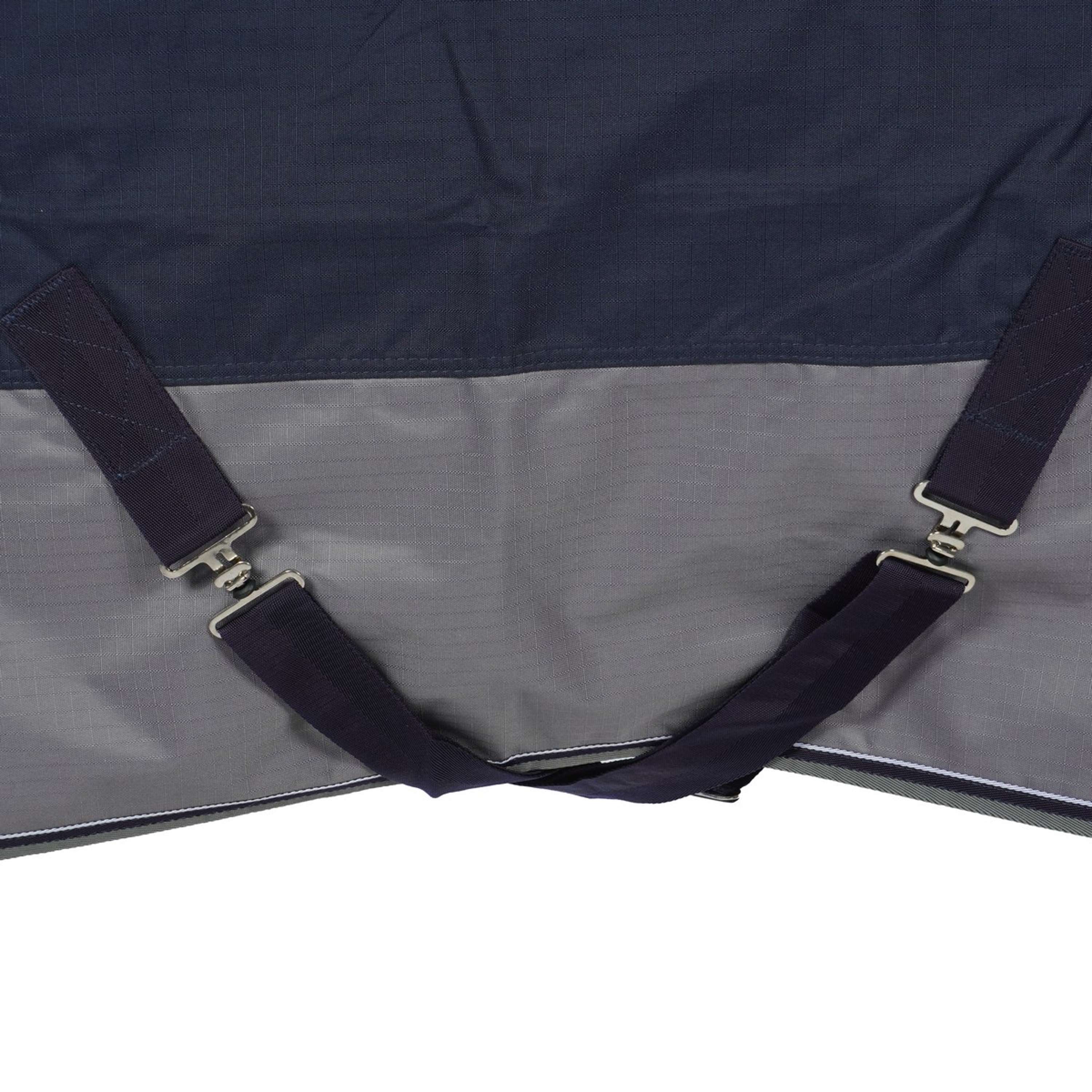 EQUITHÈME Turnout Rug Tyrex 600D 450g Marine/Gris Dots - Image 4