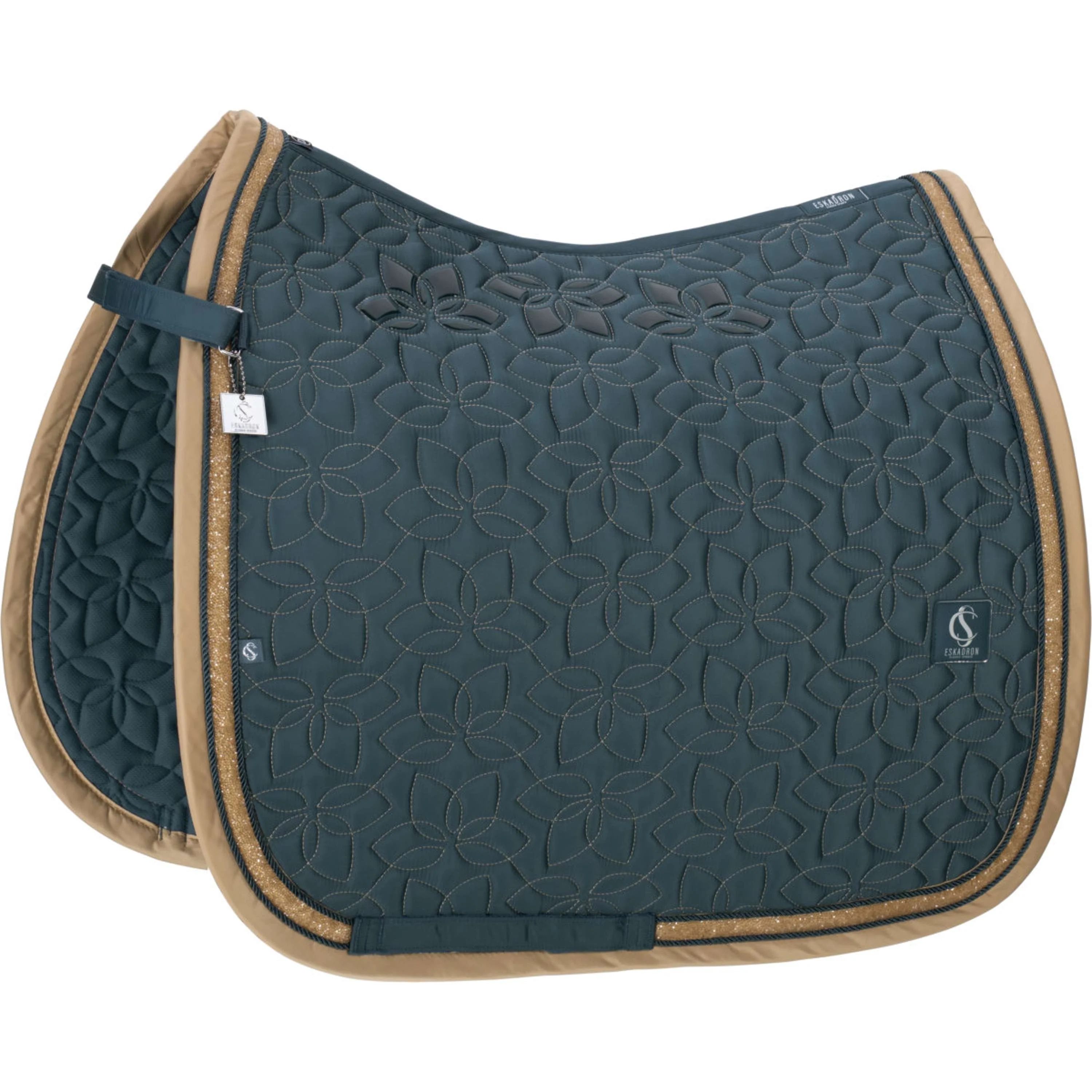Eskadron Tapis de Selle Classic Sports Glossy Jewel Contrast Dressage Ocean