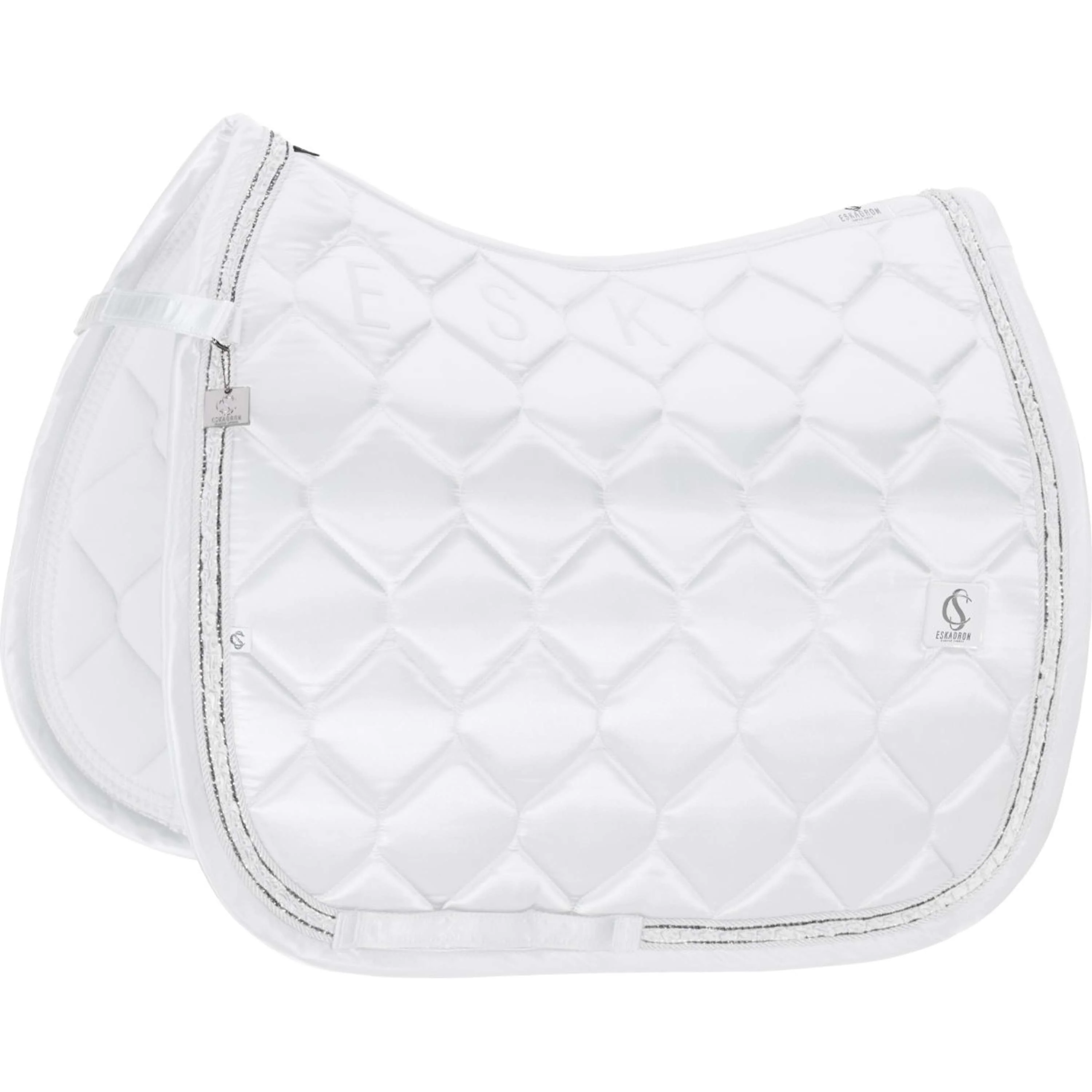 Eskadron Tapis de Selle Classic Sports Satin Frills Dressage Blanc