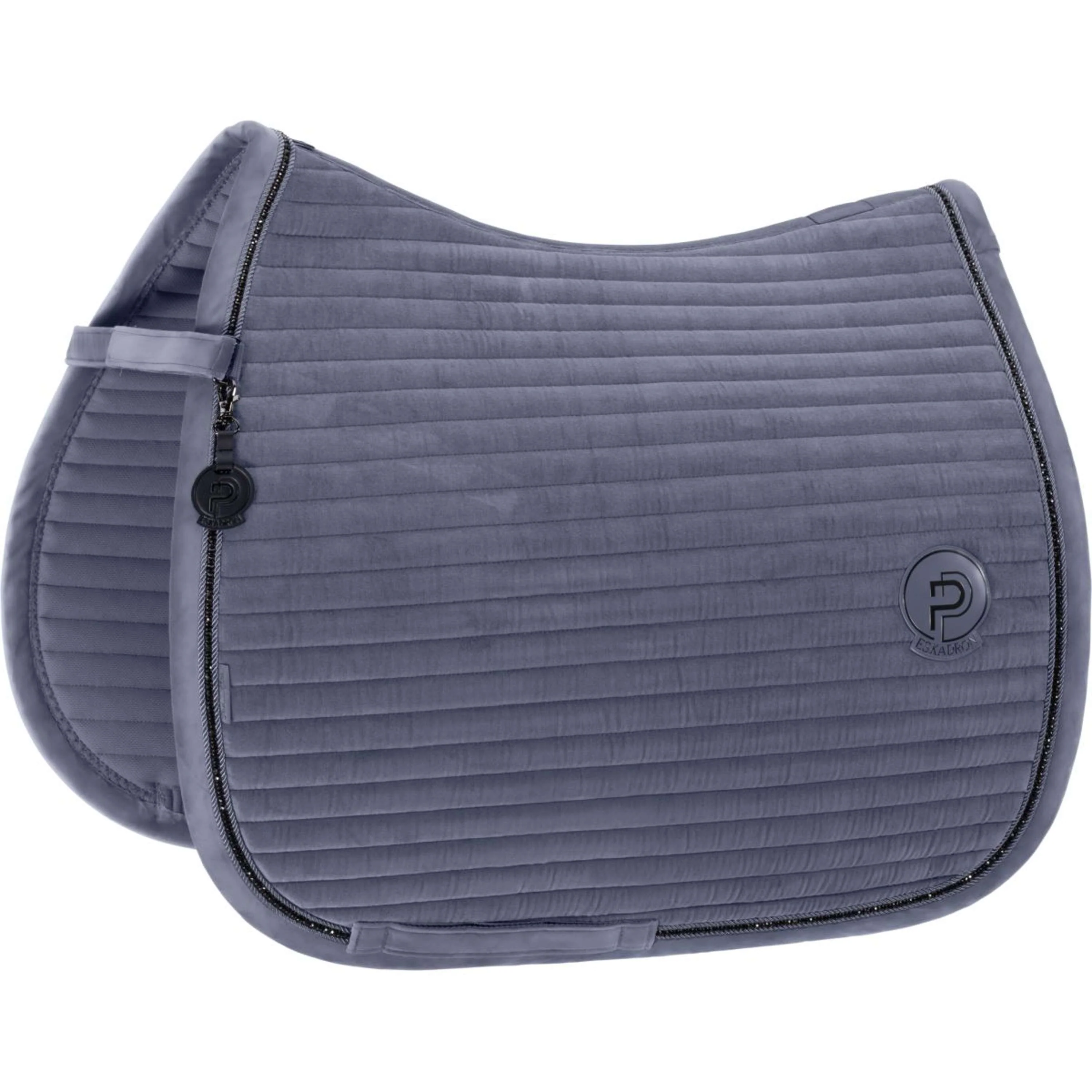 Eskadron Tapis de Selle Platinum '26 Velvet Crystal Dressage Slate Blue