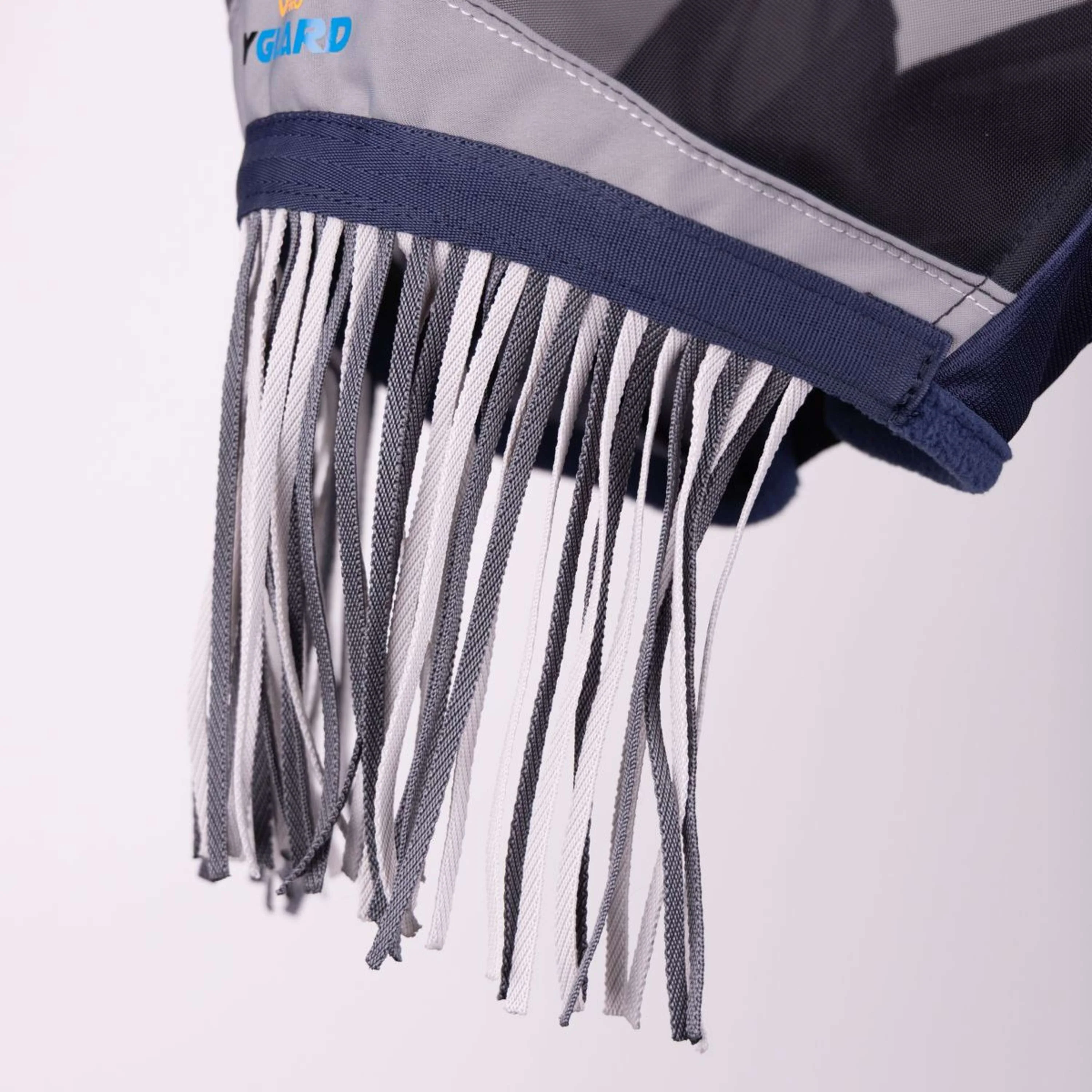 FlyGuard by Shires Masque Anti-Mouches Pro Fine Mesh avec Oreilles et Franges Marin - Image 3