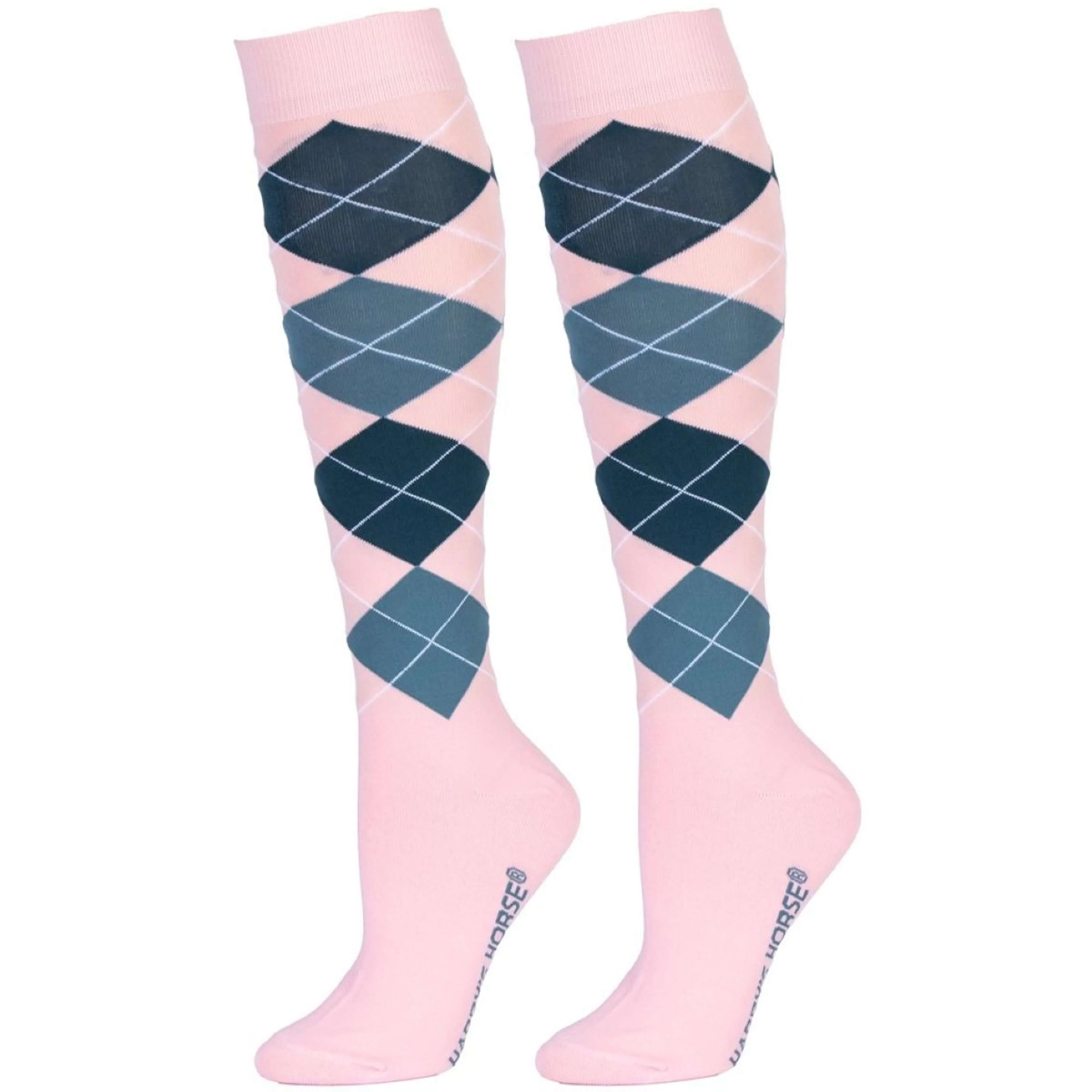 Harry's Horse Chaussettes Check Pink Dolphin
