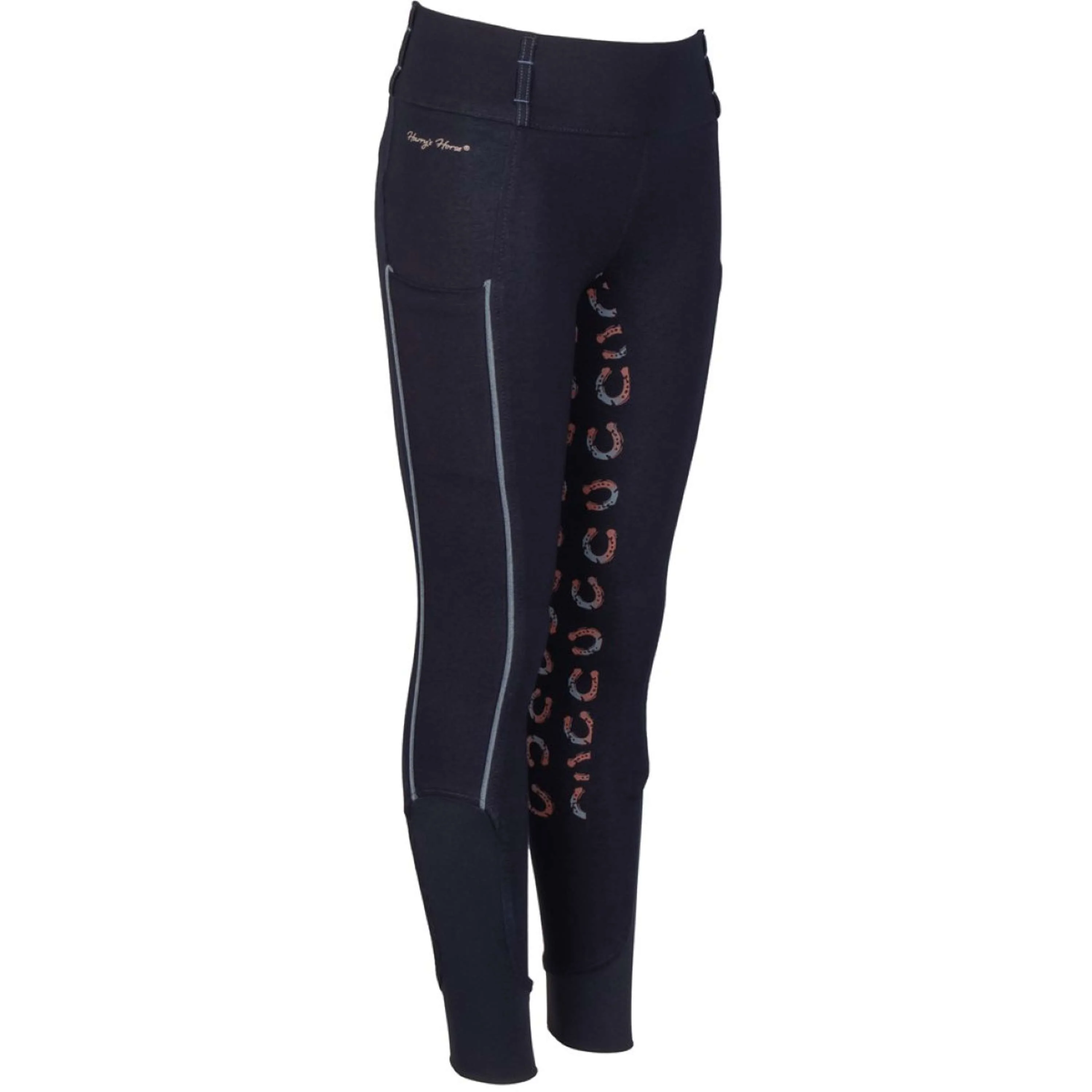 Harry's Horse Pantalon d'Équitation Equitights Diva Mauvewood Denim Full Grip Collegiate-Blue