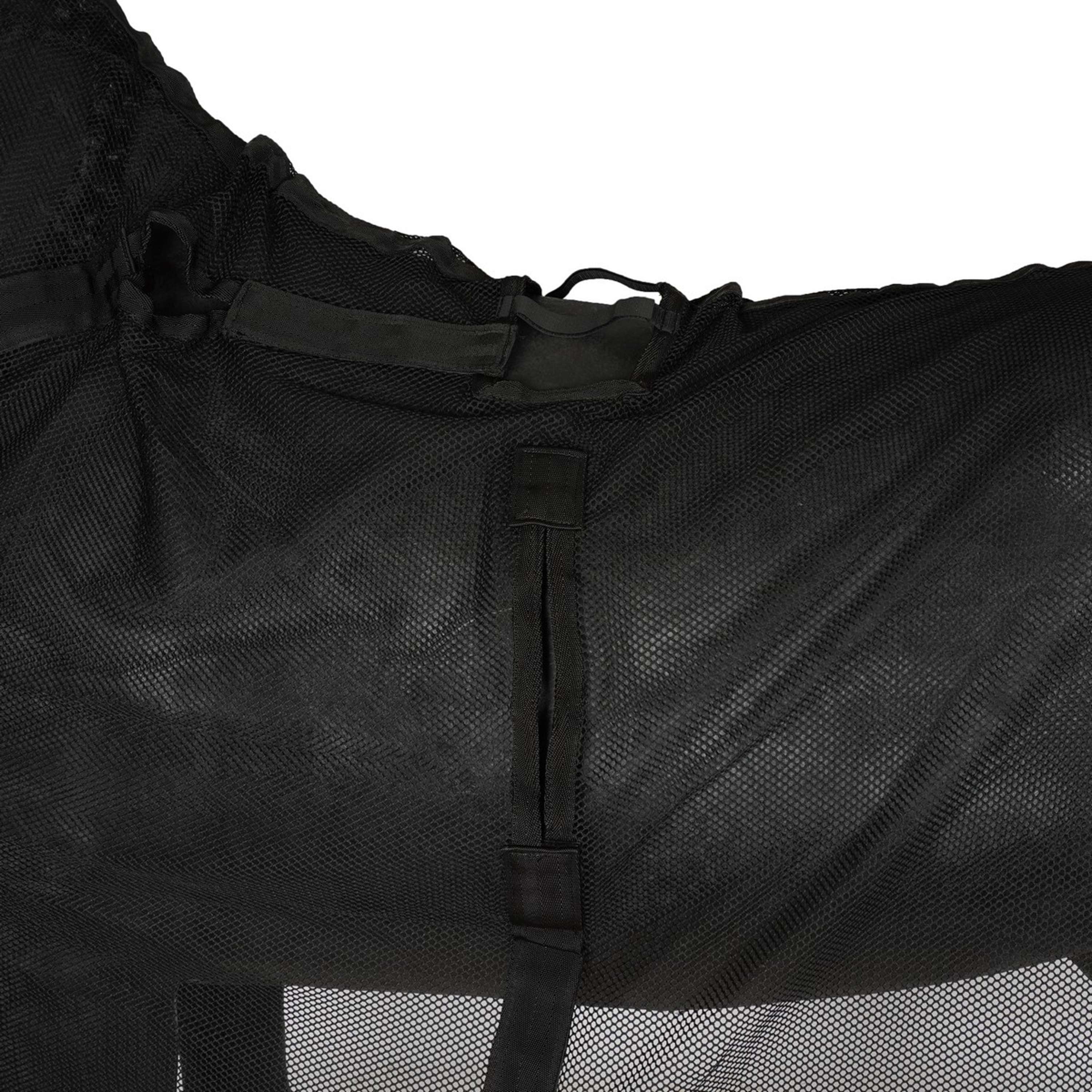 HB Couverture Anti-Mouches pour chevaux d'attelage avec Couvre-cou Noir - Image 5