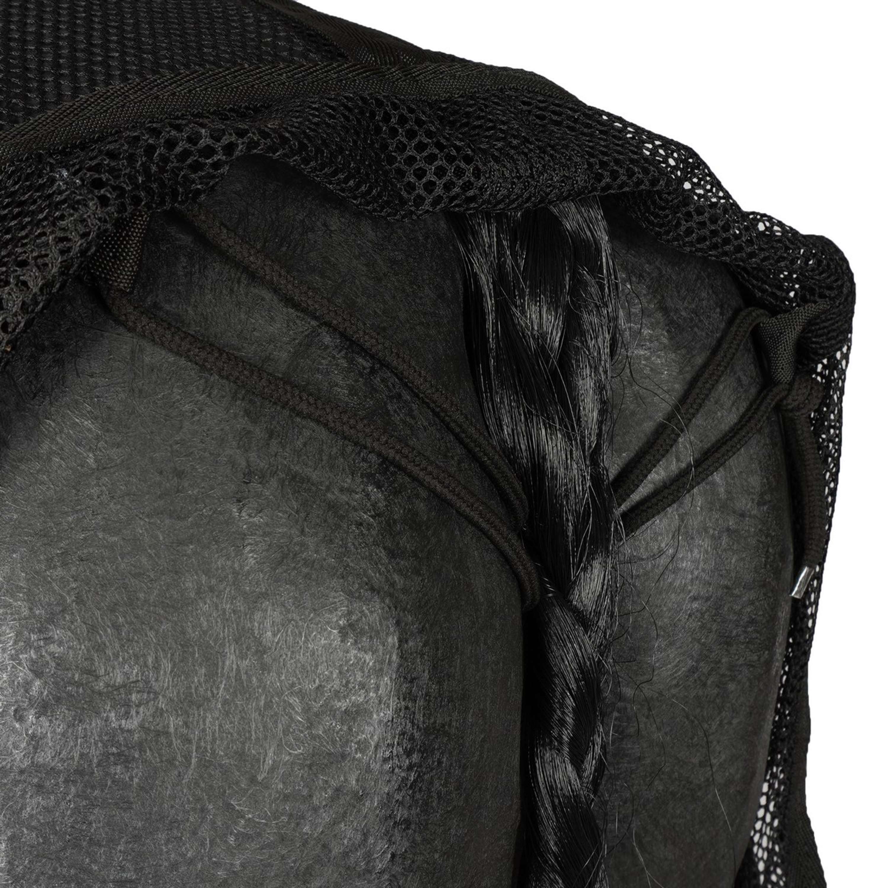 HB Couverture Anti-Mouches pour chevaux d'attelage avec Couvre-cou Noir - Image 9