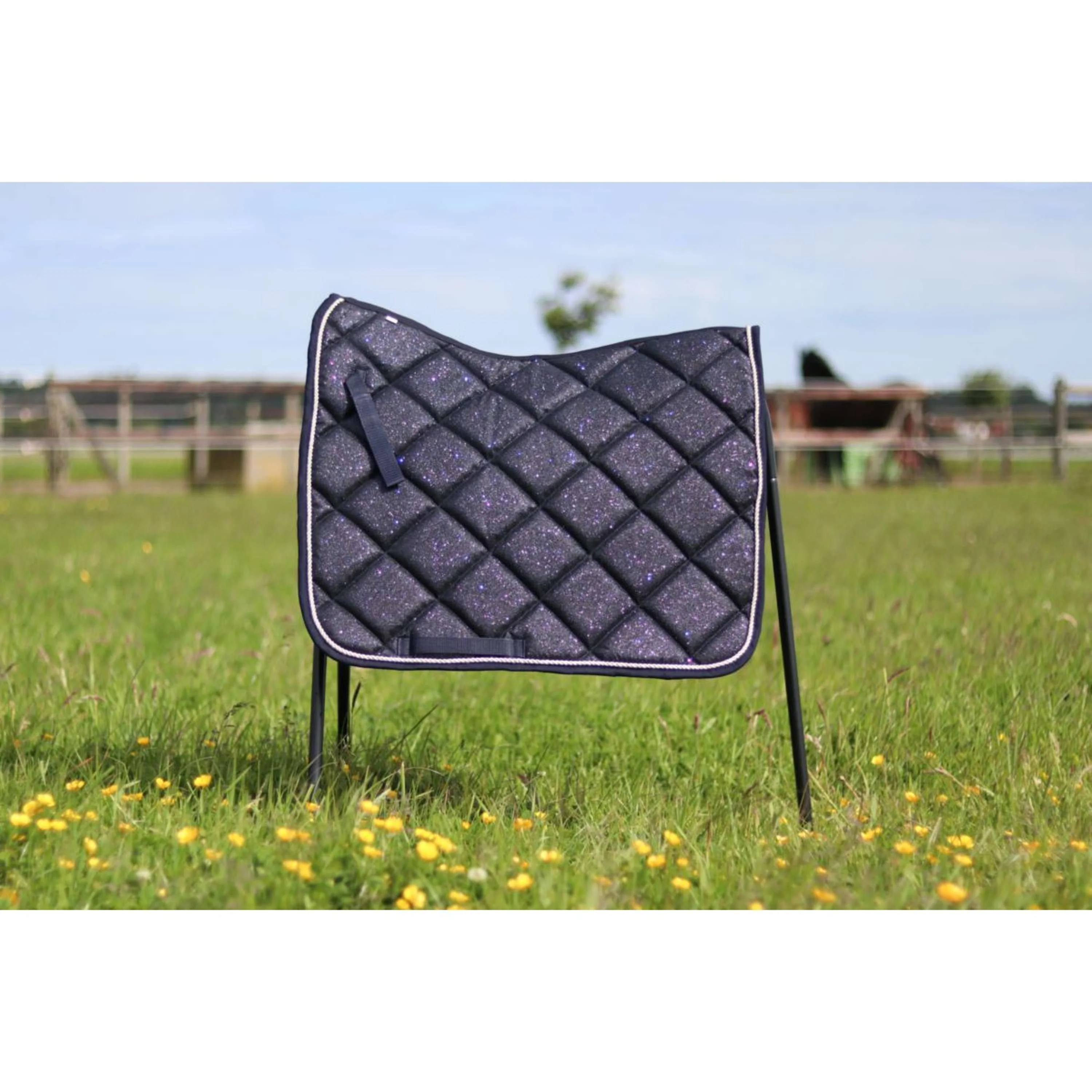 HB Tapis de Selle Sparkling Glitter Dressage Marin - Image 8