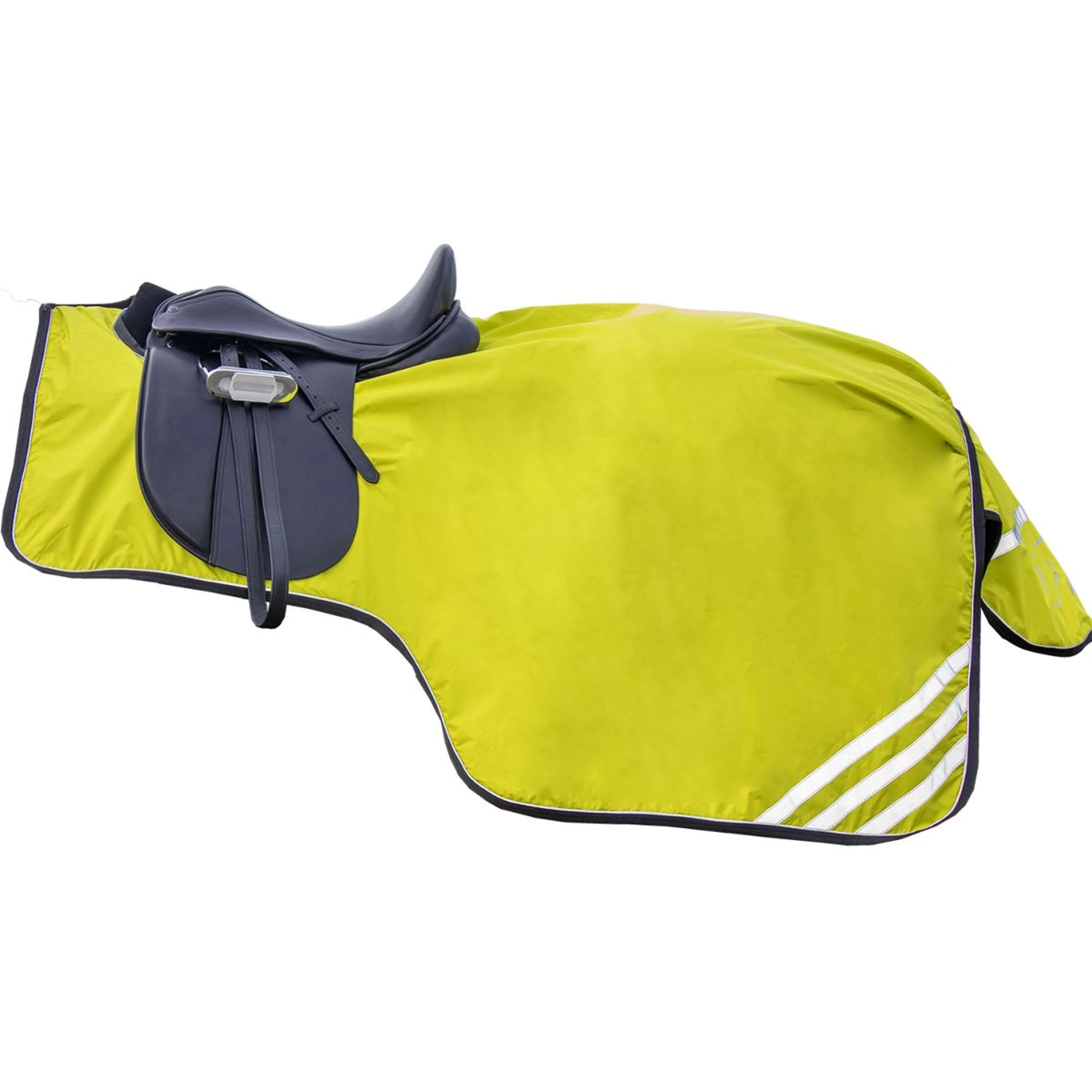 HKM Couvre-reins Reflective avec Doublure Fleece Néon Jaune - Image 3