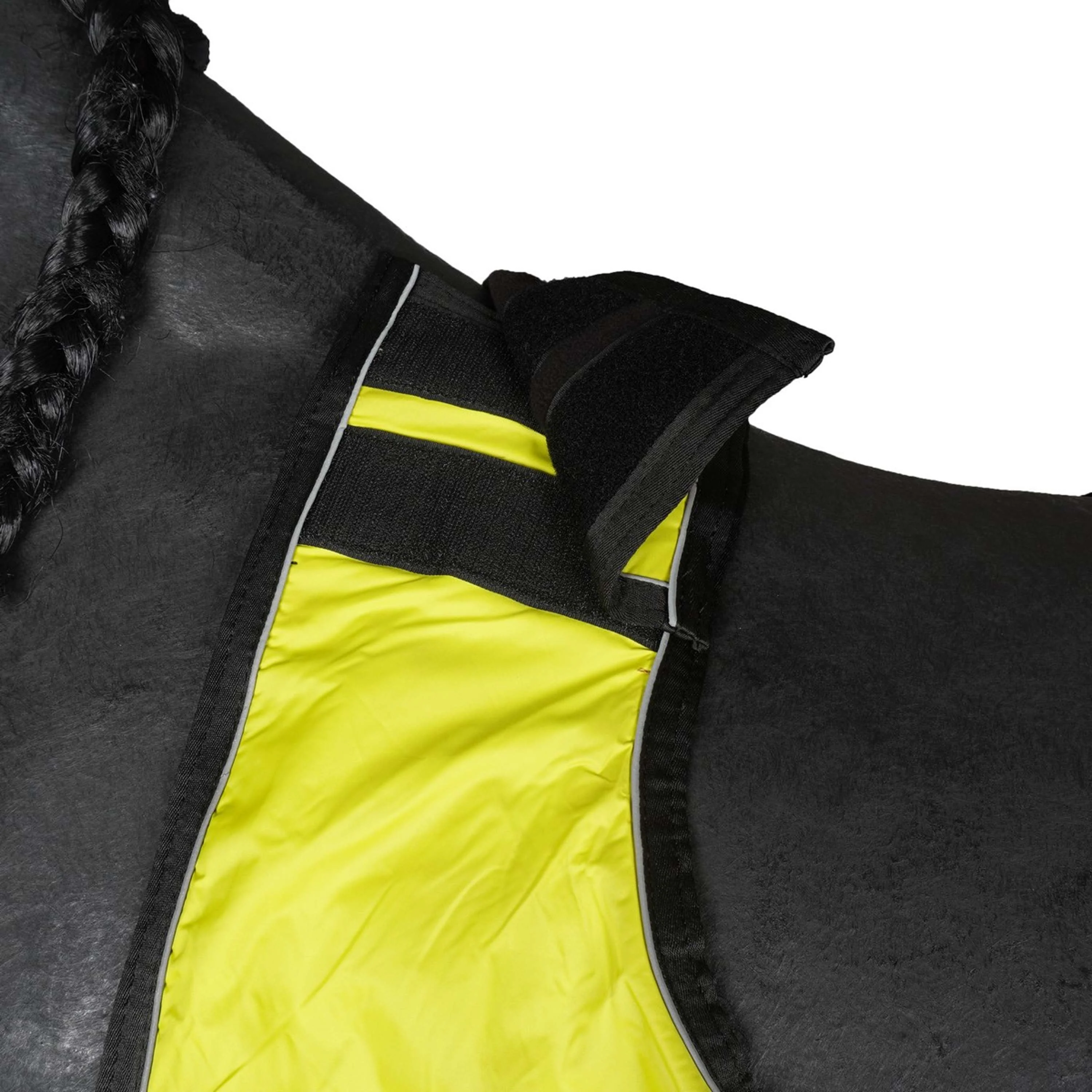 HKM Couvre-reins Reflective avec Doublure Fleece Néon Jaune - Image 5