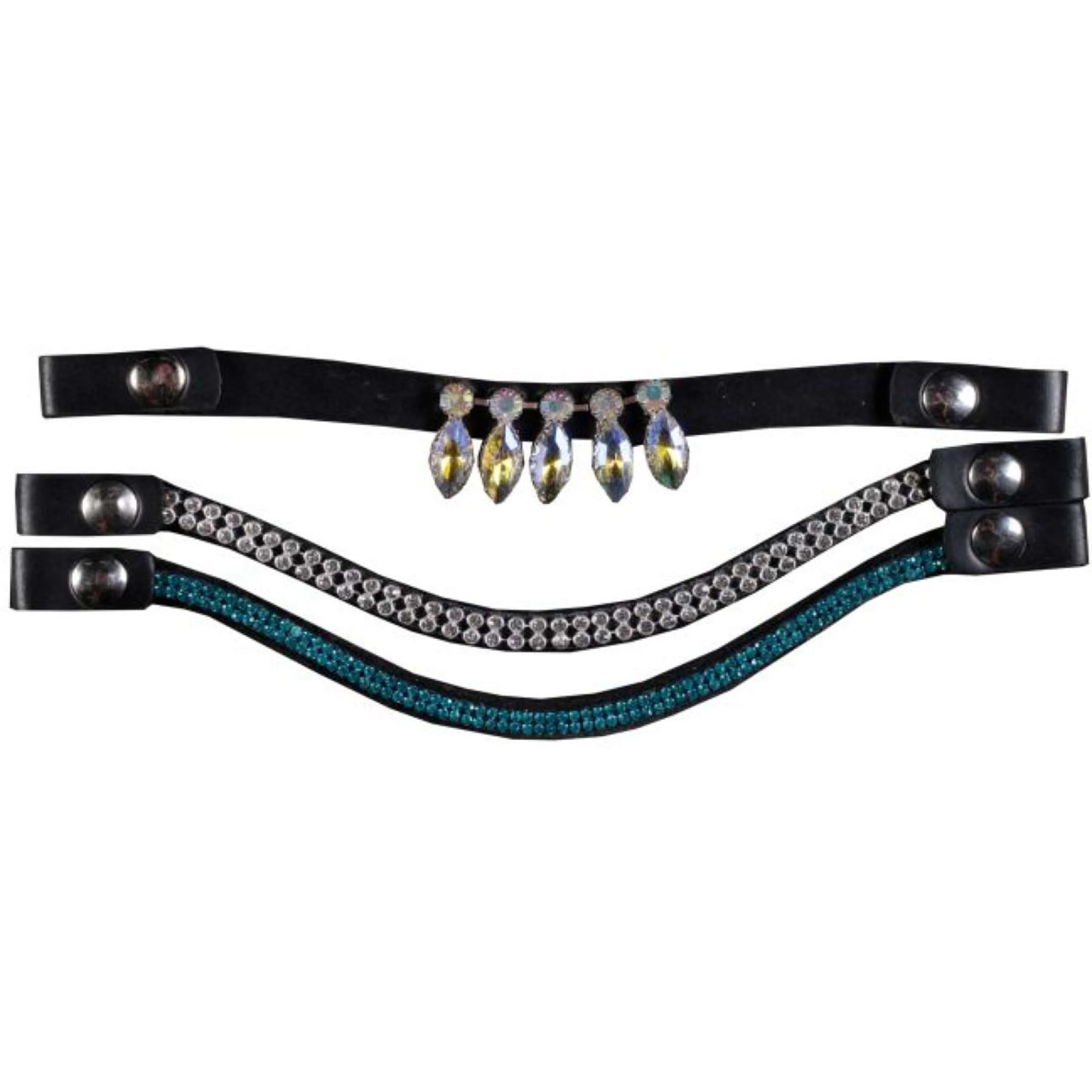 HKM Hobby Horsing Frontal Jeu de 3 Bleu/Argent