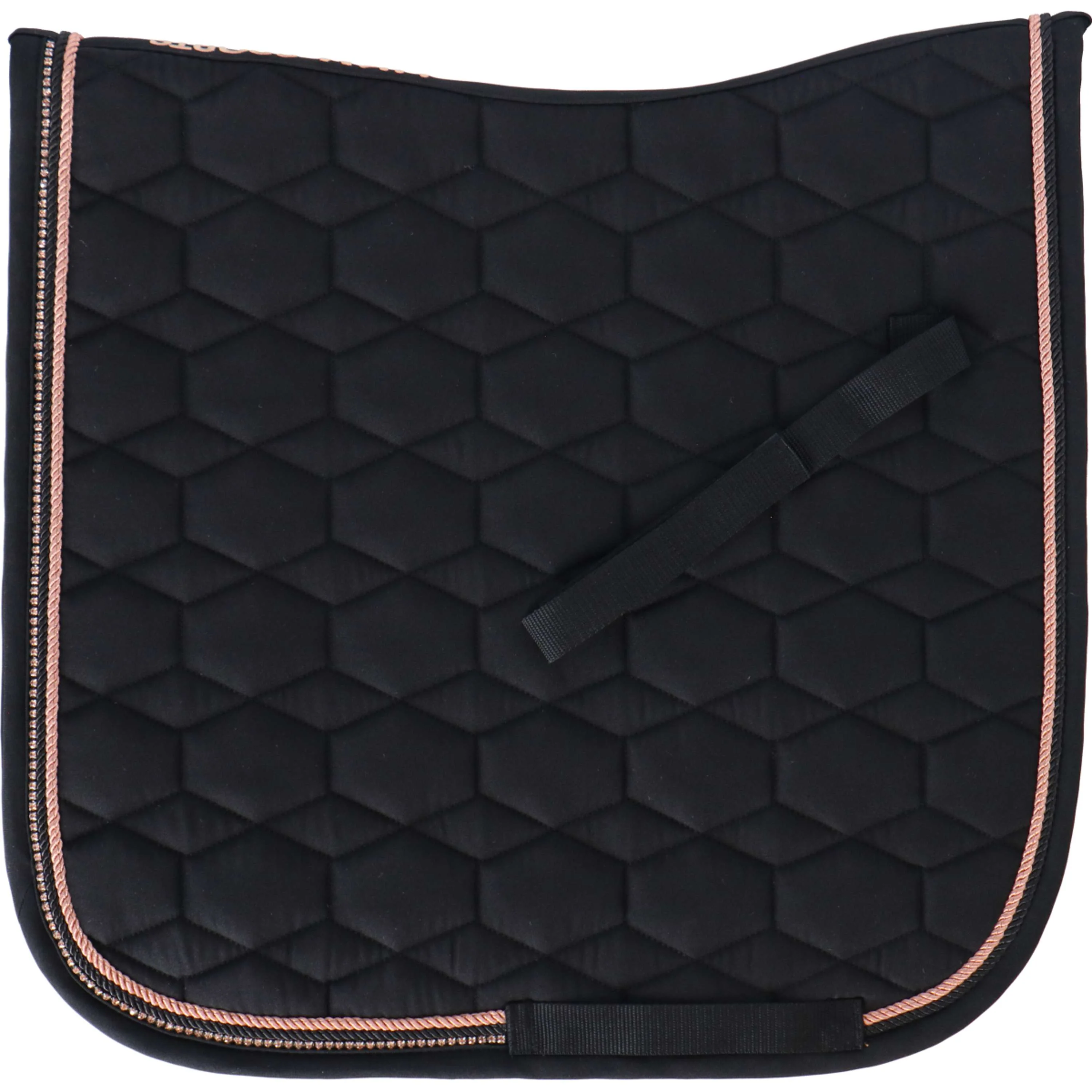 HKM Tapis de Selle Rosegold Glamour Dressage Noir/Or rose - Image 4