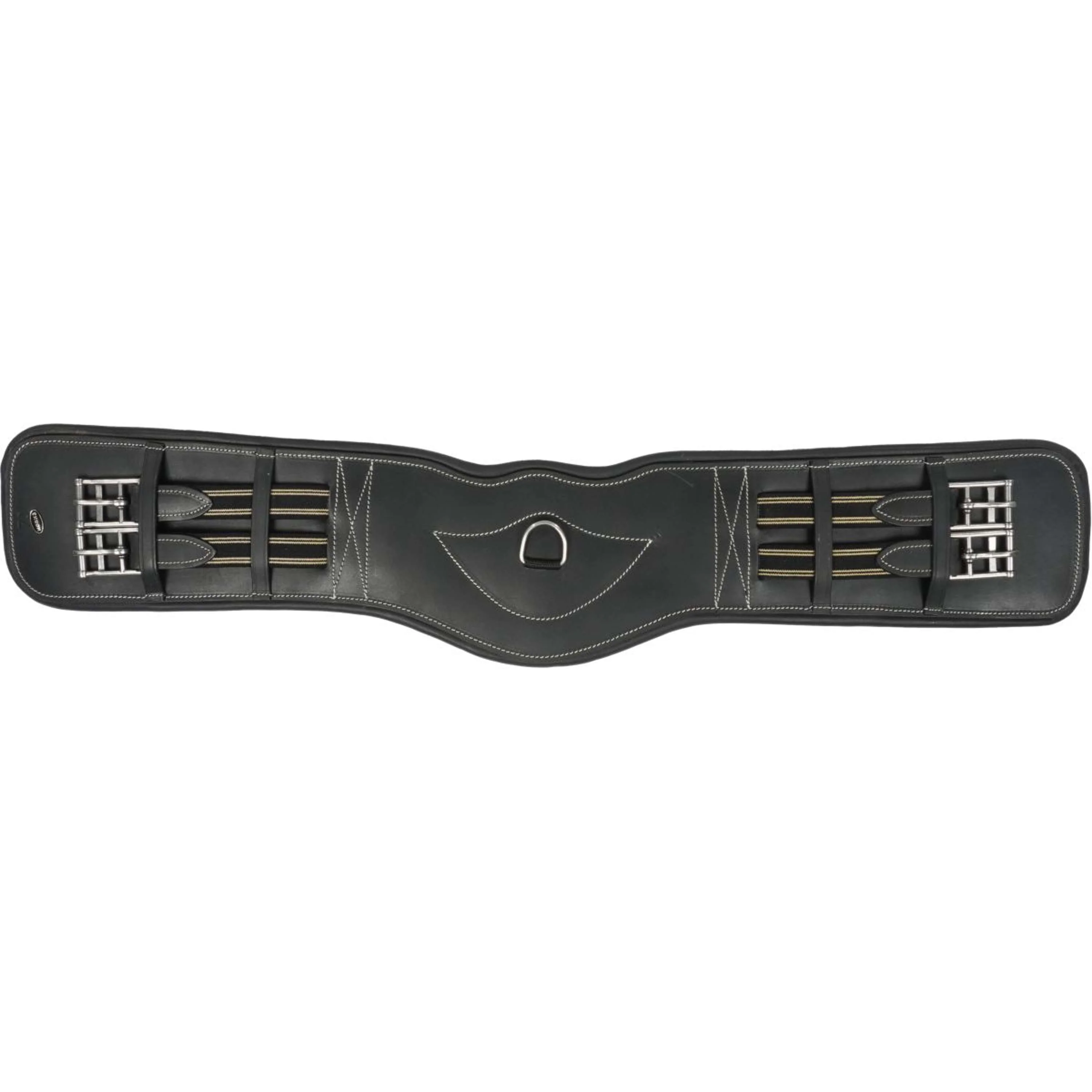 HORKA Sangle de Dressage Cuir Noir/Argent