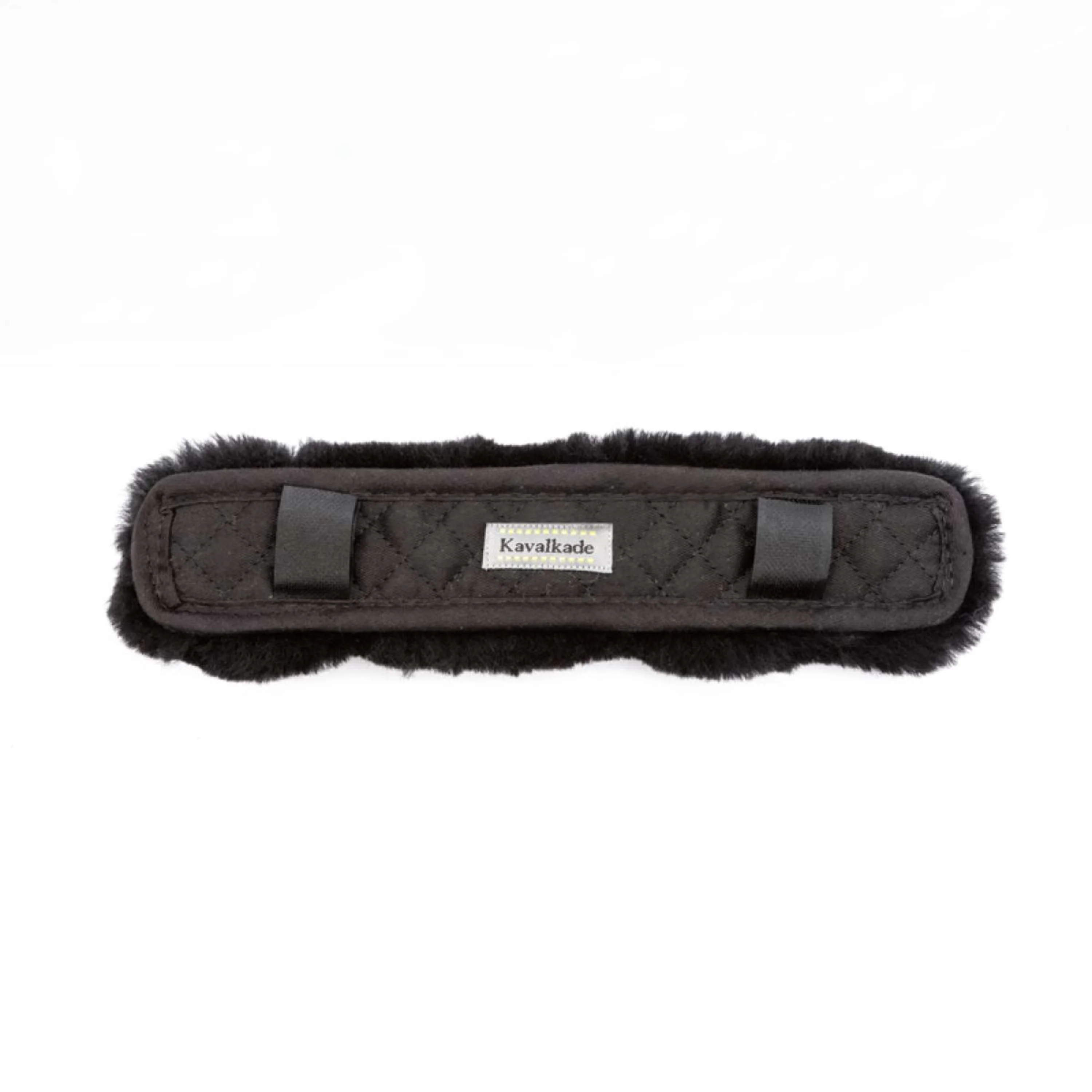 Kavalkade Protection Têtière/Muserolle Memory Peau d'Agneau 2 Velcro Noir
