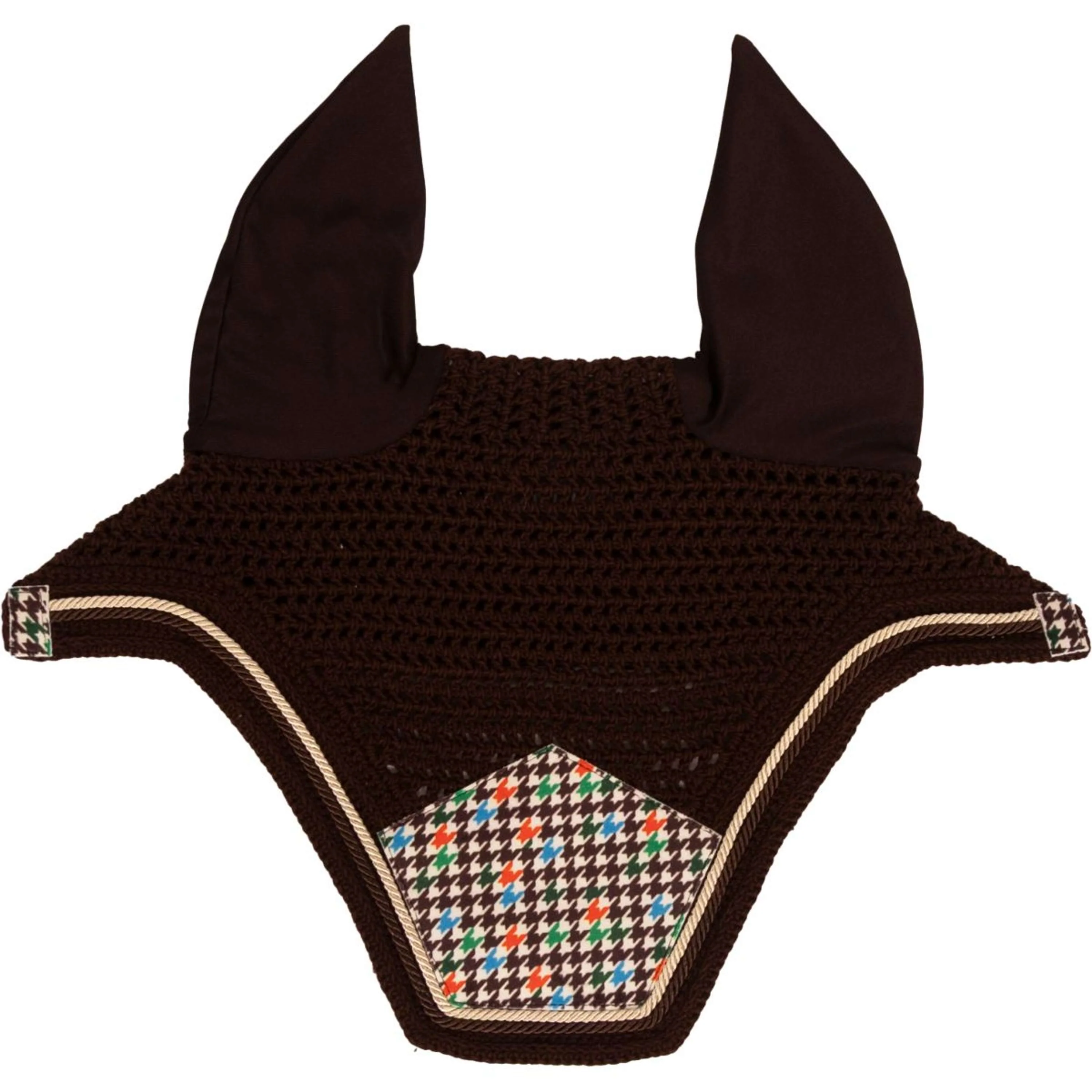 Kentucky Bonnet Anti-Mouches Wellington Velvet Pied De Poule Marron
