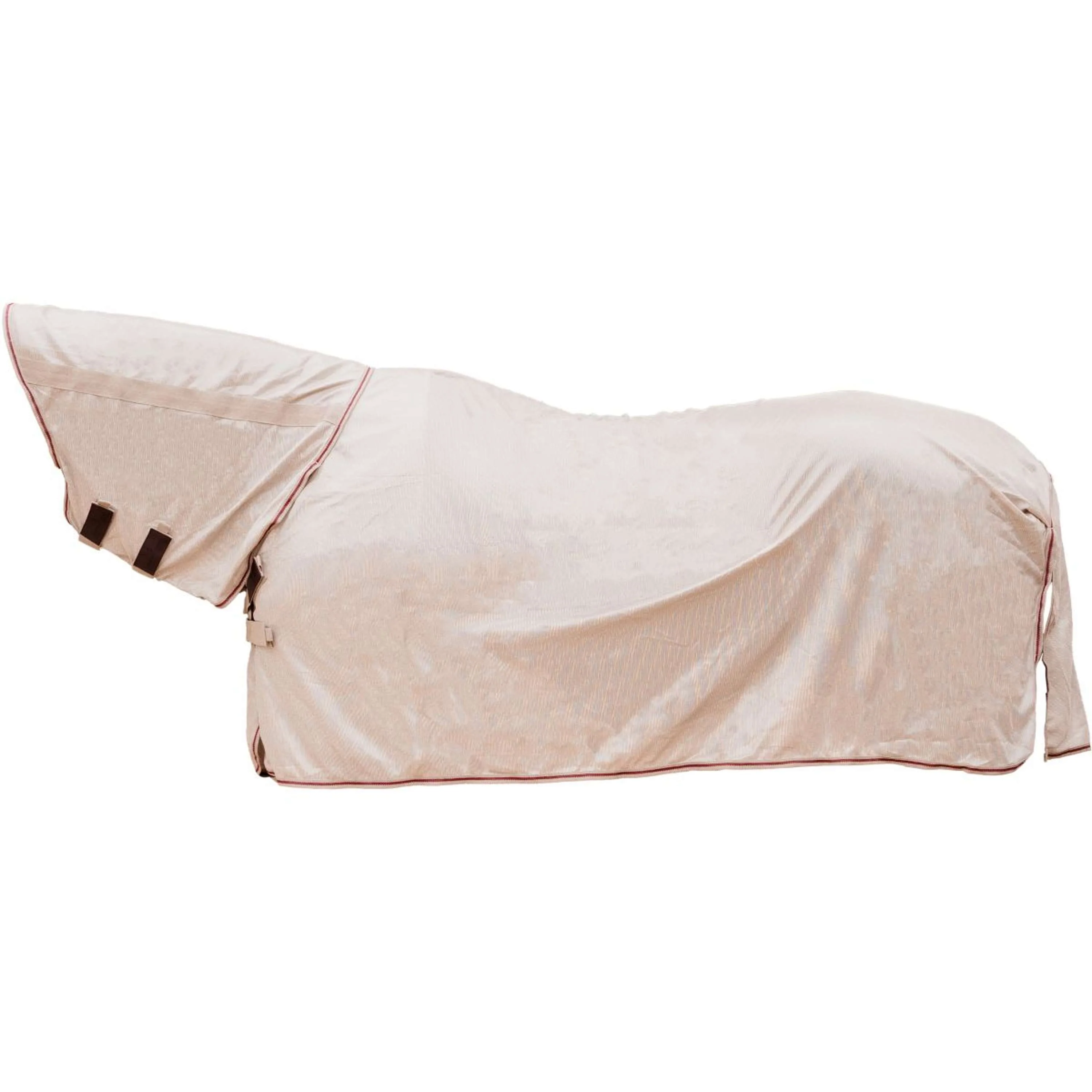 Kentucky Couverture Anti-Mouches Comfort Mesh Classic with Neck & Belly Cover Beige/Bordeaux - Image 16