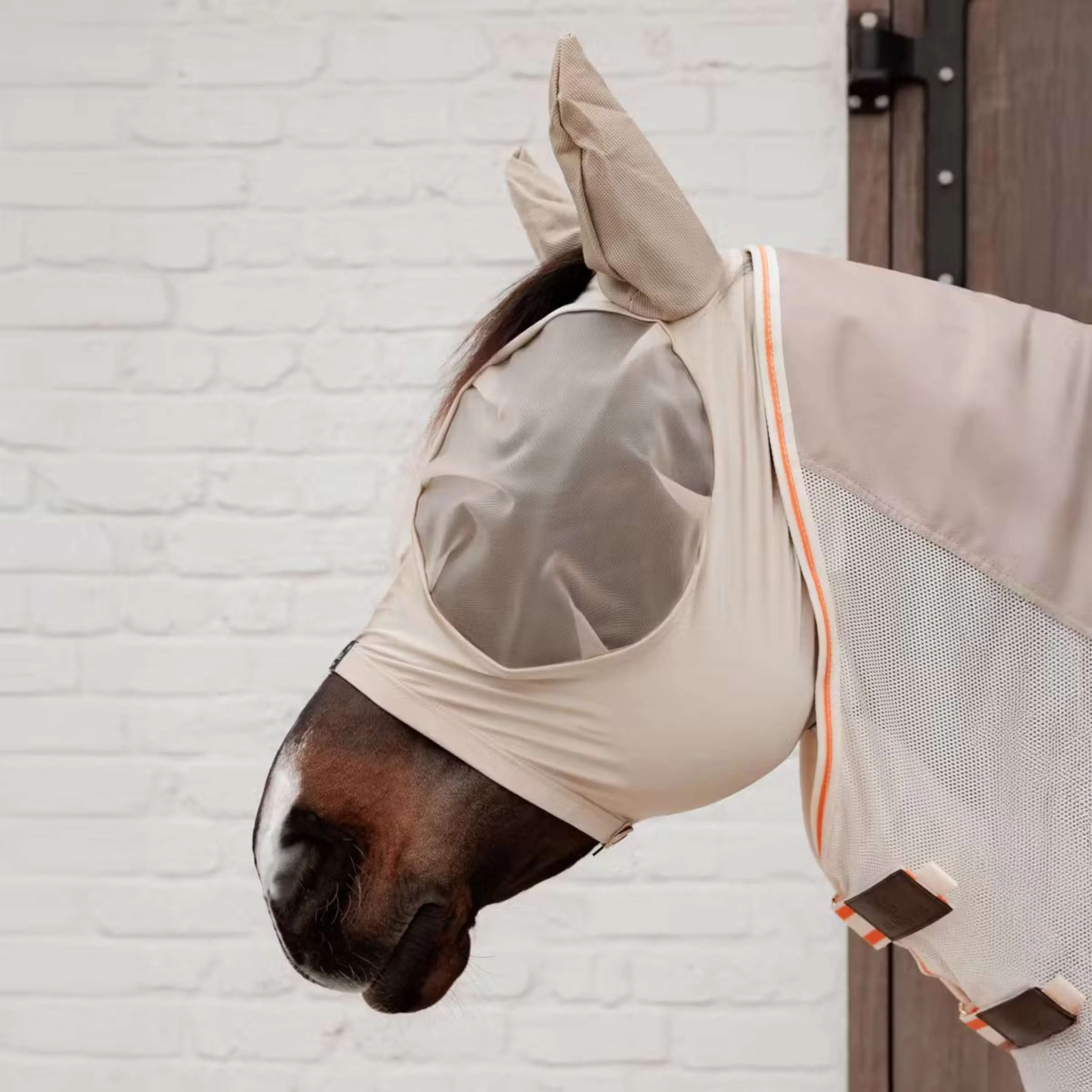Kentucky Horsewear Masque Anti-Mouches Slim Fit Beige