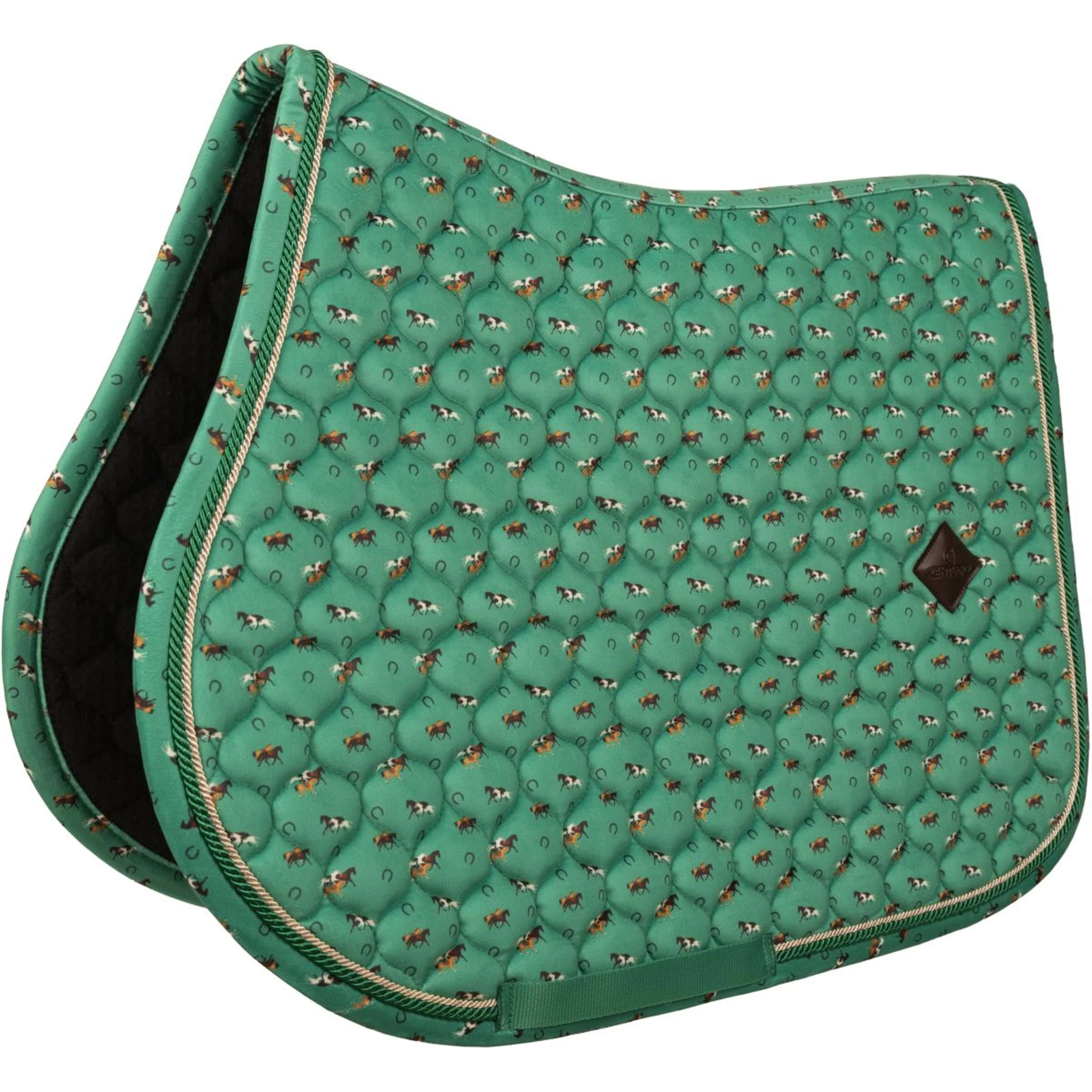 Kentucky Tapis de Selle Velvet Horse Printing de Saut Vert